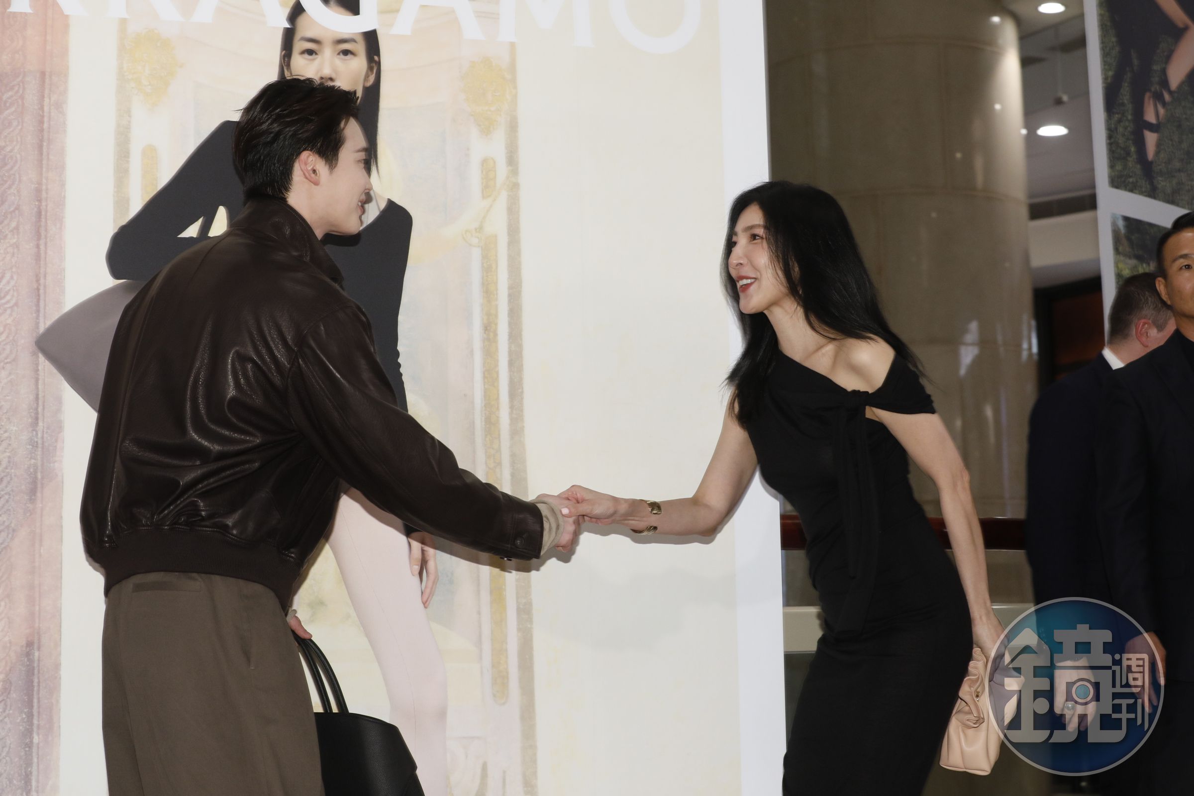 楊謹華與李鐘碩同為FERRAGAMO台北101全新概念店開幕活動嘉賓。