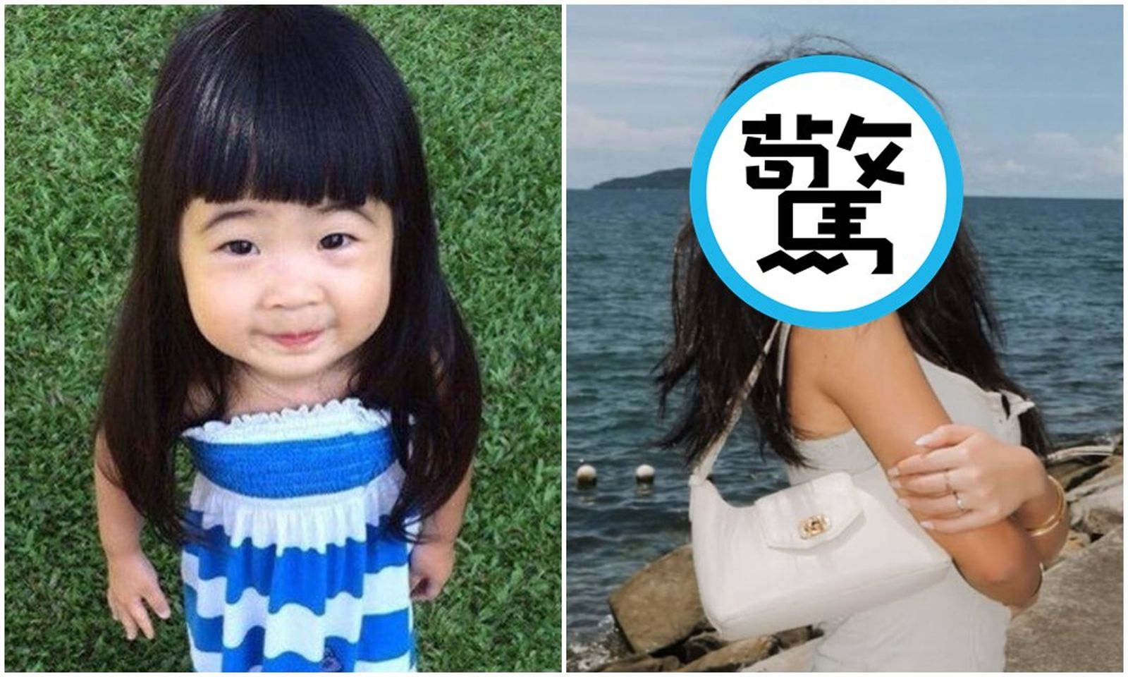 15歲的Grace（右）出落得亭亭玉立，已經退去童年時的模樣。（翻攝5400wu IG、微博照片）