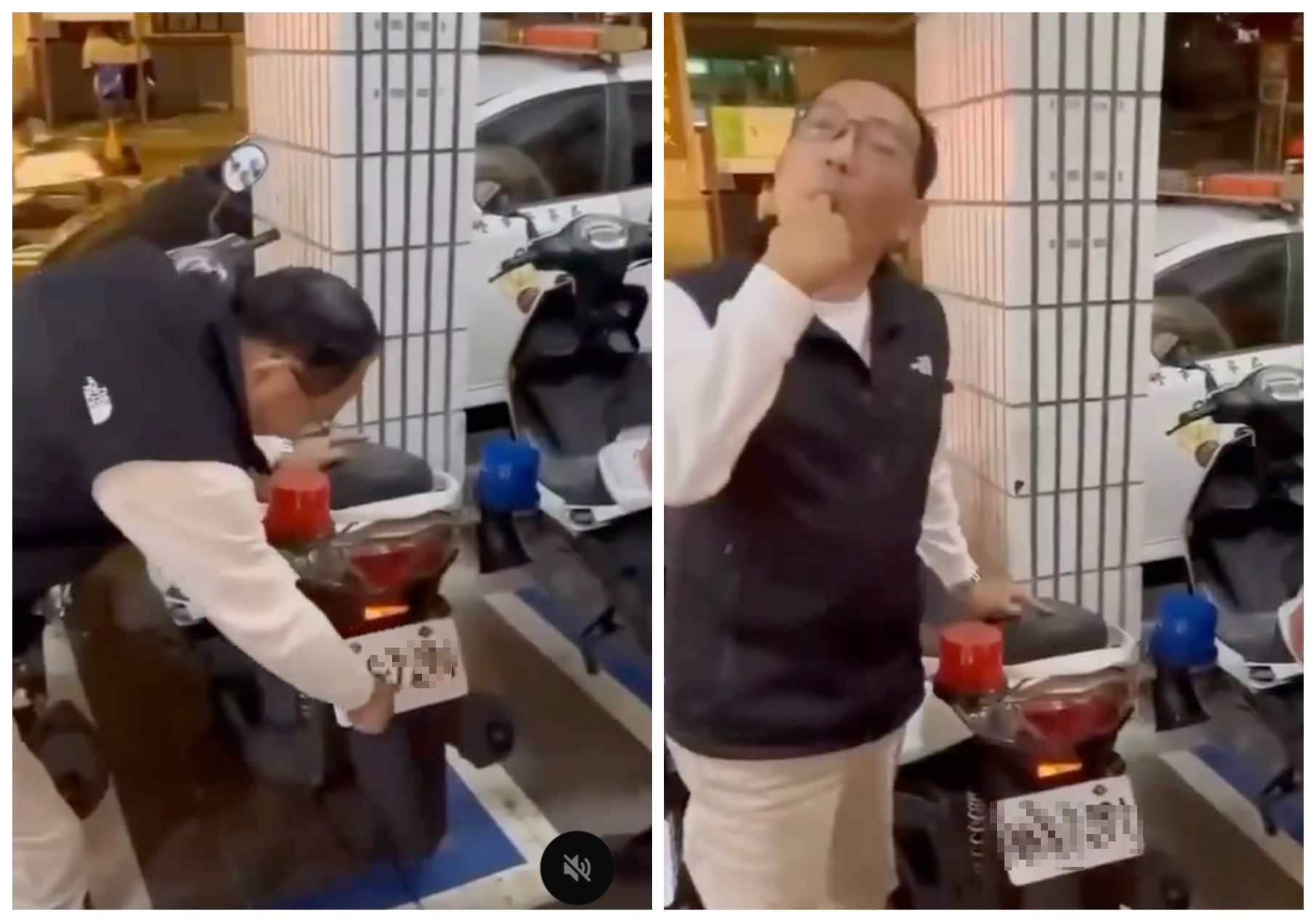 徐姓所長教基層員警「洗車」，過程誇張，被指職場霸凌。（翻攝畫面）