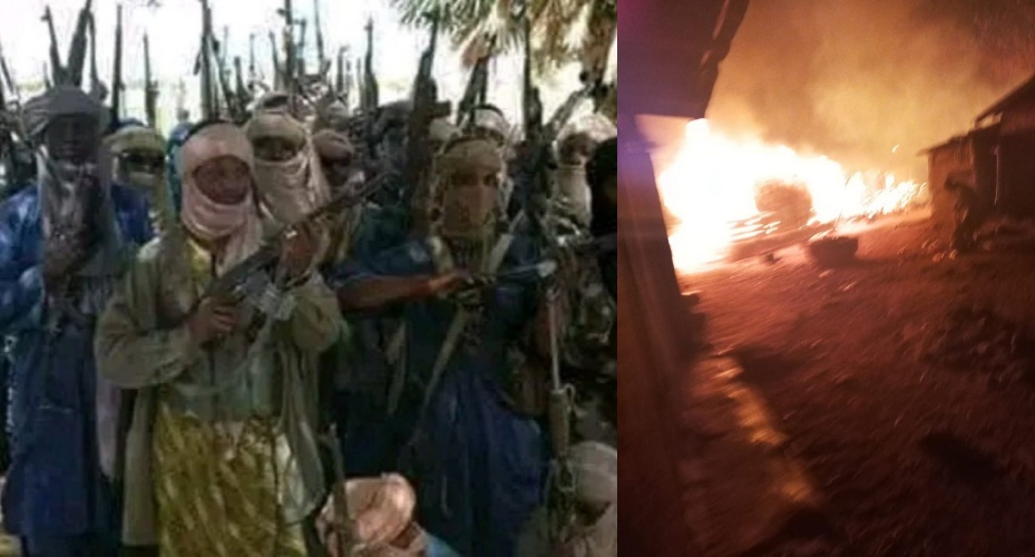 奈及利亞中北部村莊近日遭武裝分子襲擊，居民房屋被縱火，安全部隊正展開搜救及追捕行動。（翻攝自X）