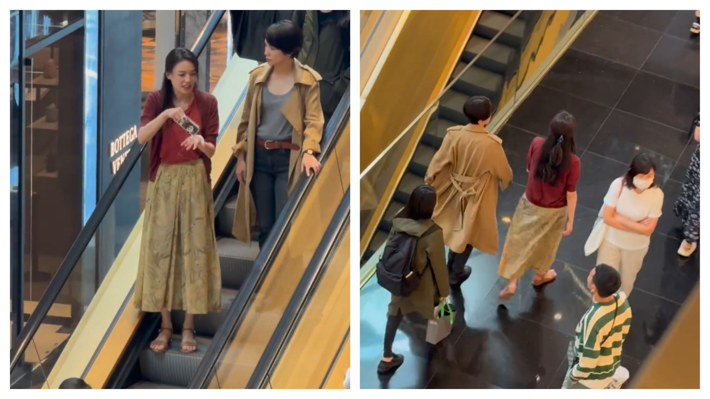 舒淇與李心潔現身泰國商場,2人悠閒自在的鬆弛感令人羡慕。(翻攝自小紅書)