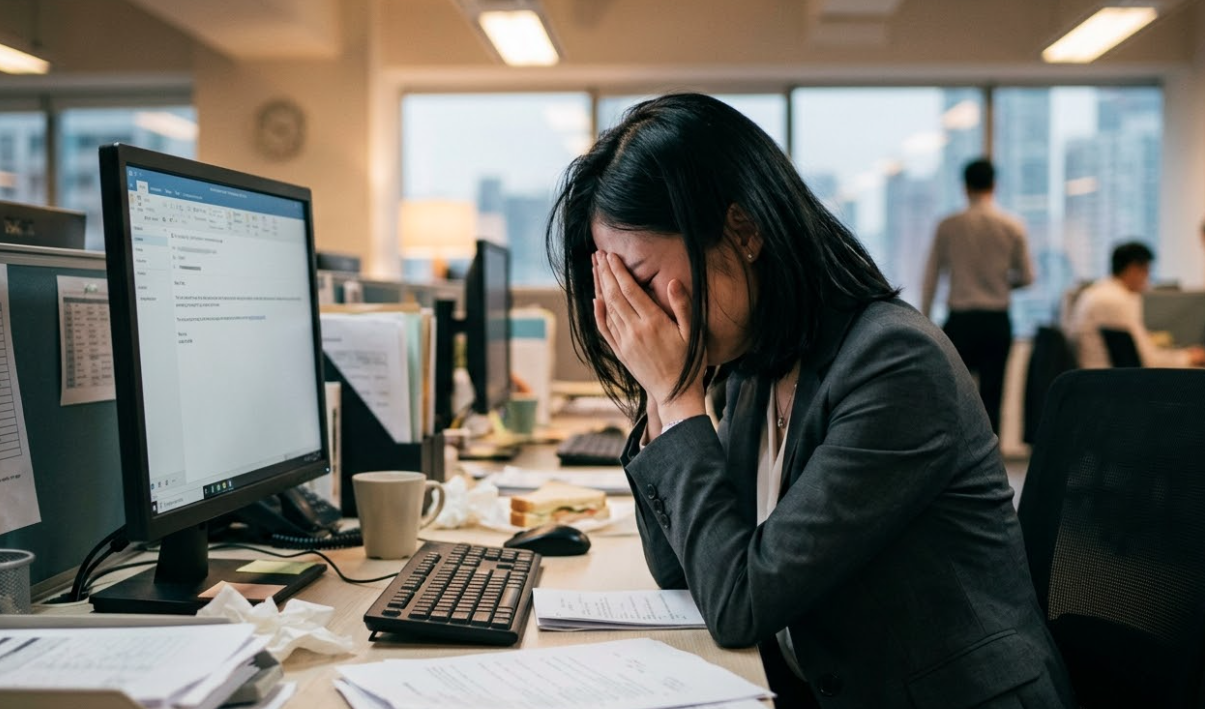 南韓一名50多歲的男性主管，涉嫌多次將自己的「體毛」撒在女下屬的辦公桌，導致女下屬身心受創。（示意圖，由AI生成）