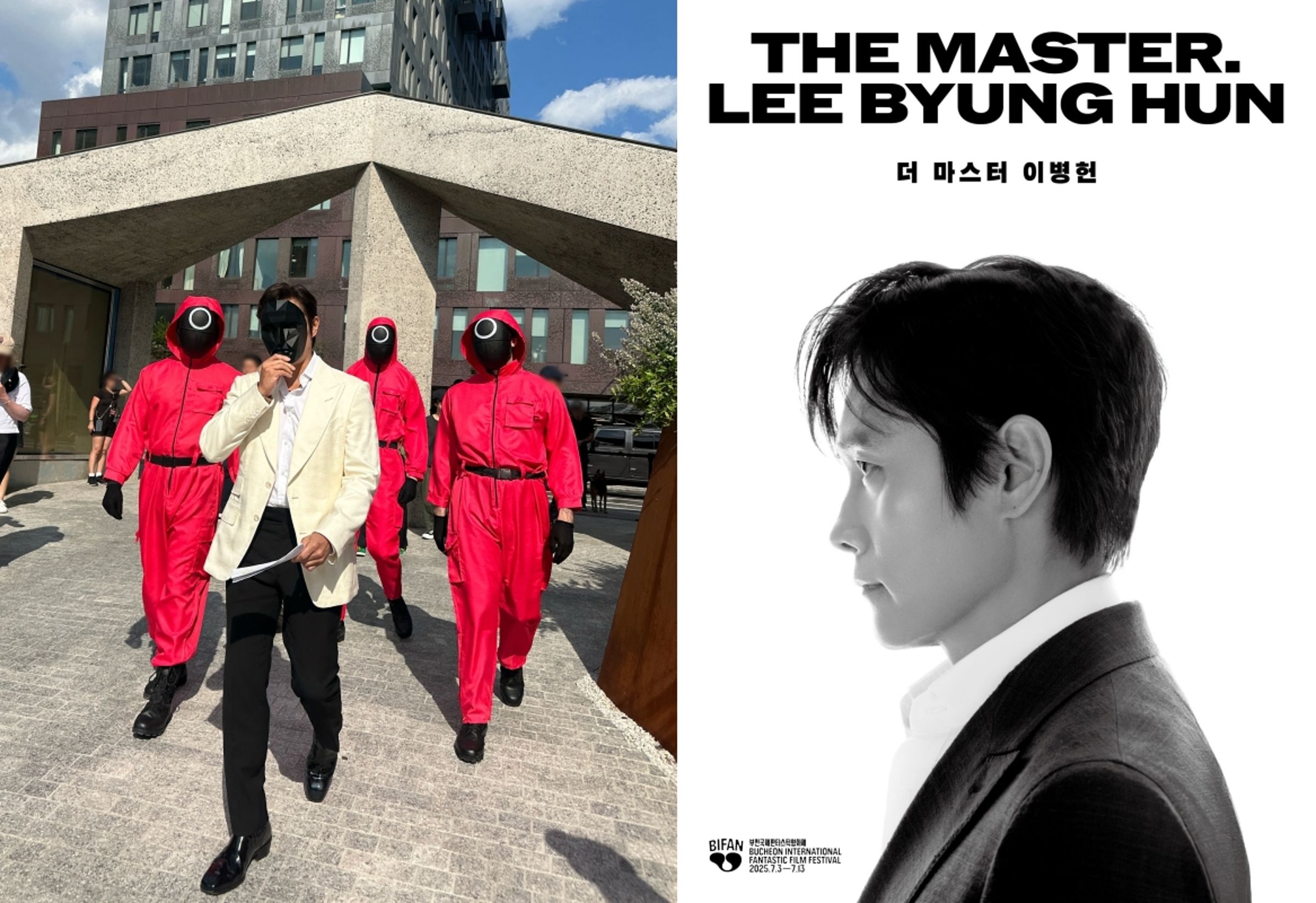 李炳憲是本屆富川影展人物代表，將有專屬人物特展。（左翻攝李炳憲IG，右富川國際奇幻影展提供）