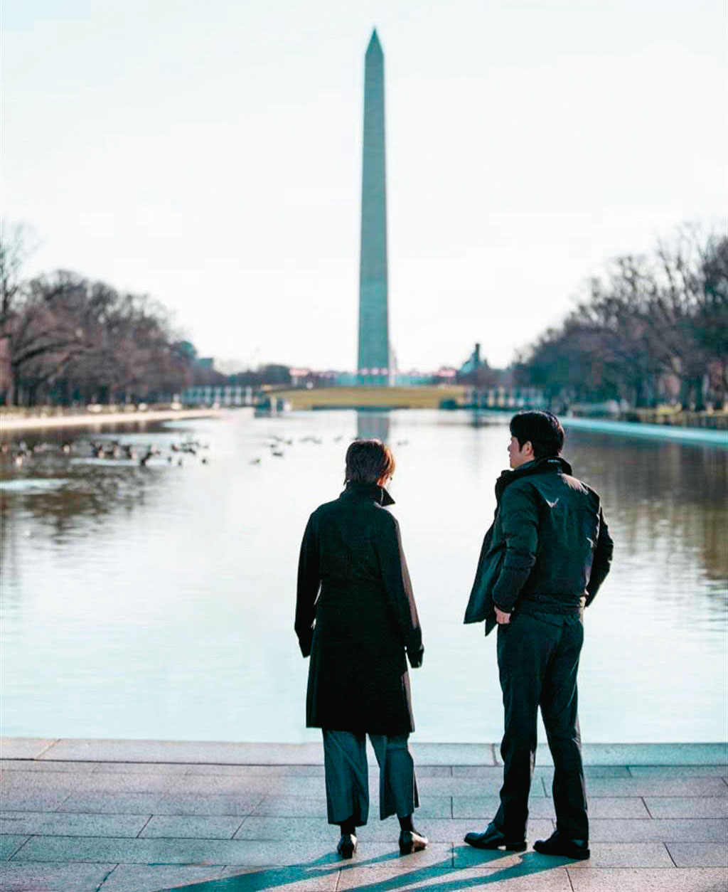 賴清德（右）與蕭美琴（左）2020年在華盛頓的合照被支持者廣傳。（圖／翻攝賴清德臉書）