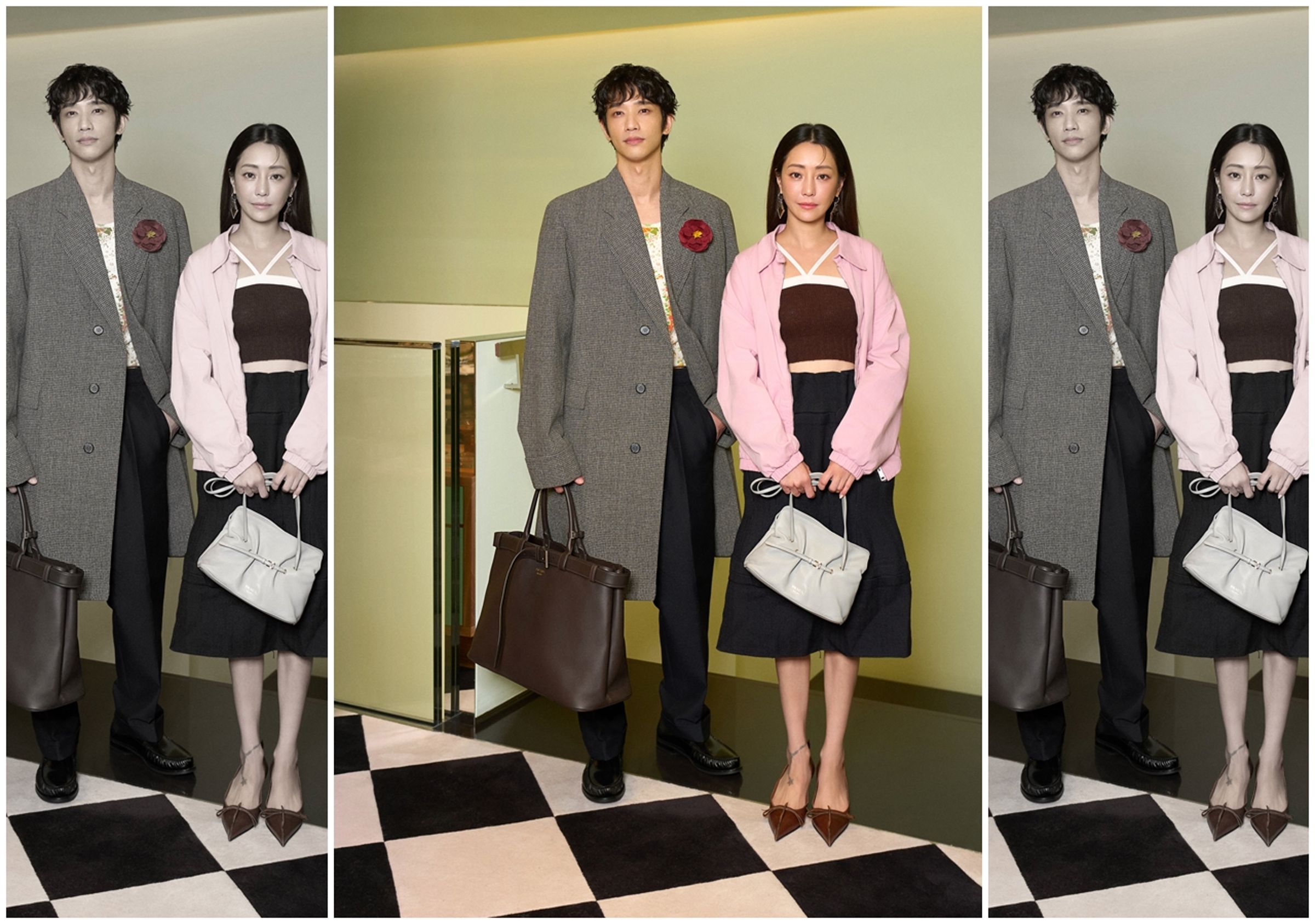 劉以豪與謝欣穎出席PRADA 2025秋冬系列男女裝預覽。(PRADA提供)