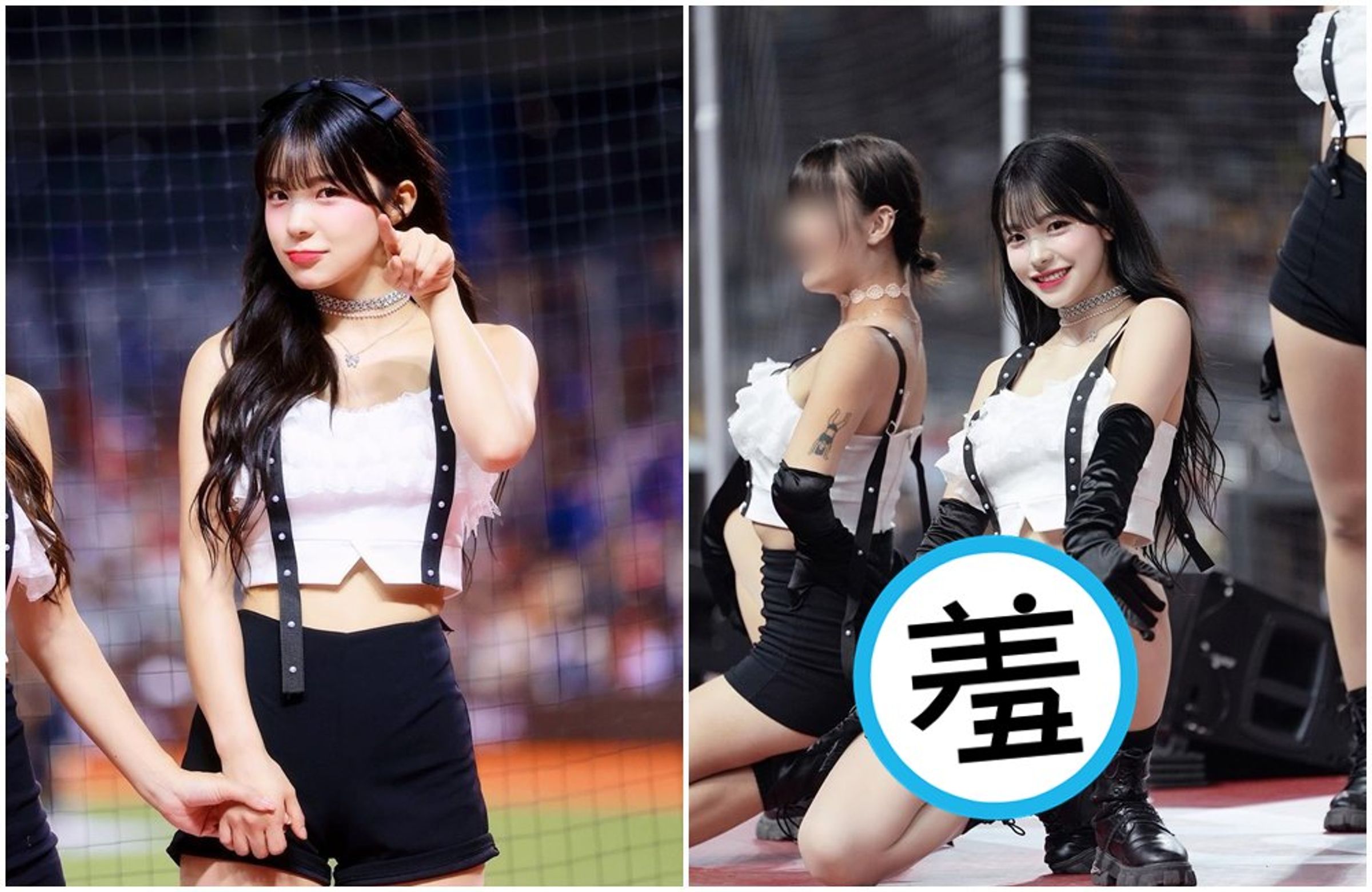 李多慧跳性感舞蹈,開腿蹲下來秀出「絕對領域」。(翻攝李多慧IG)