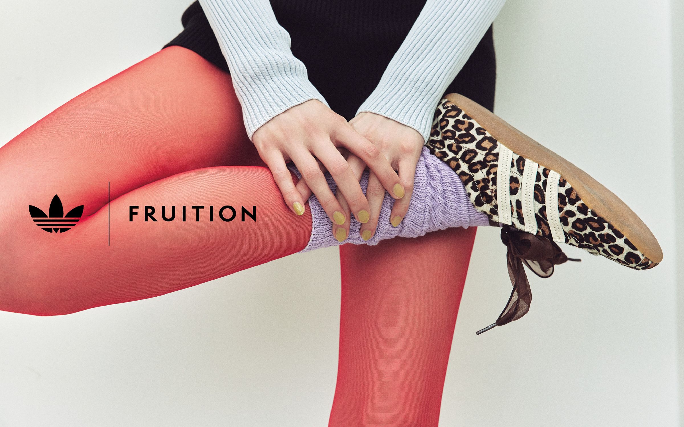 FRUITION x adidas Originals聯名系列將濃郁焦糖色澤化作芭蕾美學,踩出秋冬足尖上的浪漫。(FRUITION提供)