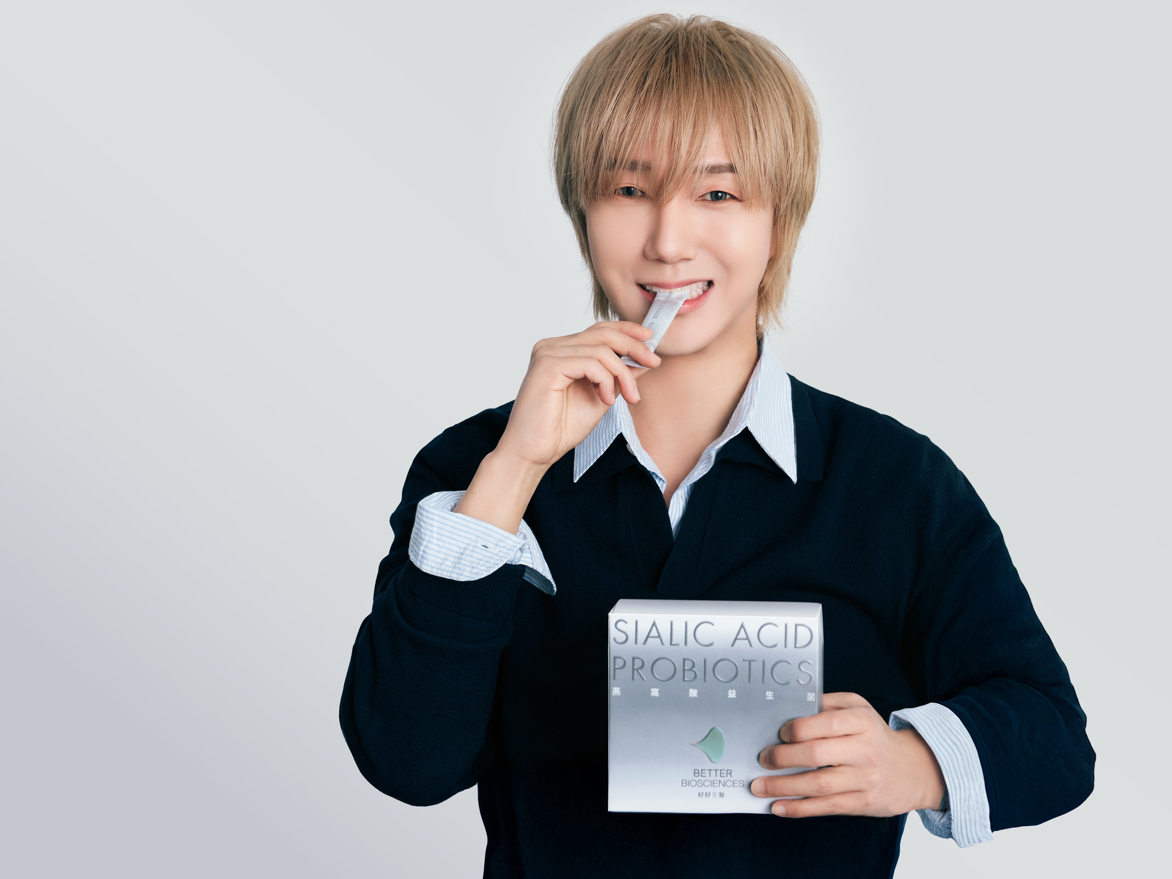 SUPER JUNIOR藝聲成為好好生醫年度代言人，粉絲笑誰比他更適合代言「益生菌」呢。（好好生醫提供）