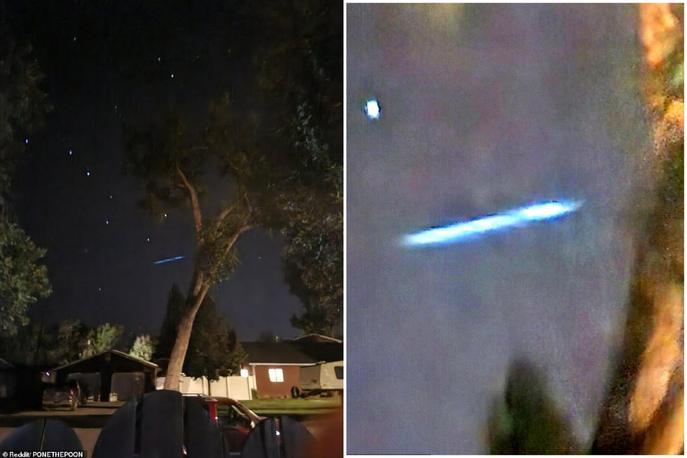陪你看流星雨看到外星人?人妻意外錄下不明飛行物體,影像曝光。(翻自《每日郵報》)