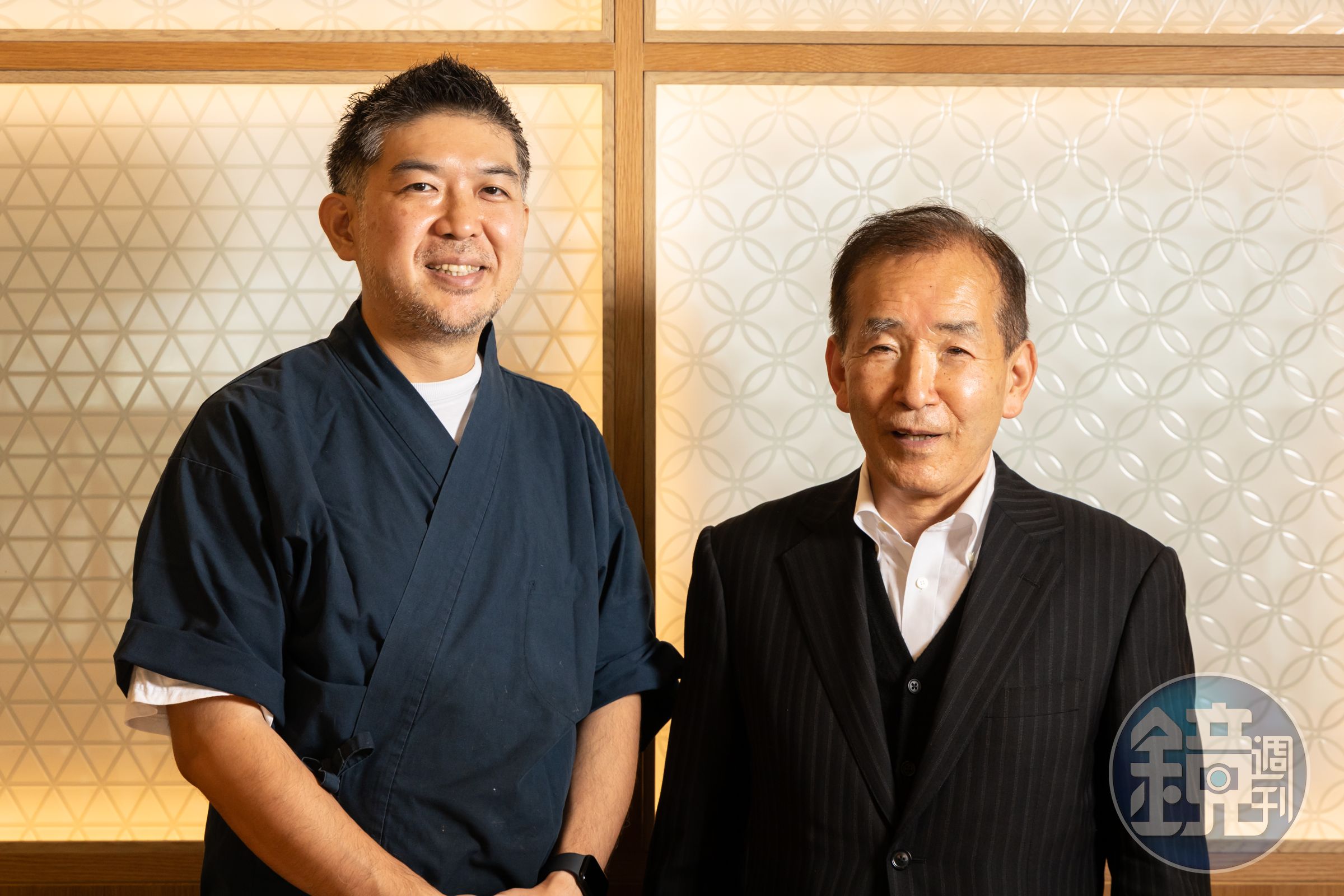 說得一口流利中文的「和食EN」料理長稻村健司（左），協助日本雞卵輸出協議會的會長落水日朗在台灣推廣日本雞蛋。