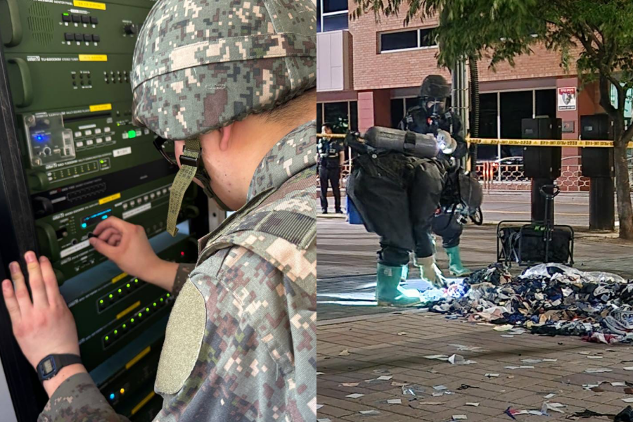 為了反制北韓不斷施放垃圾氣球，南韓昨日起重啟對北廣播。（翻攝自대한민국 합동참모본부臉書）