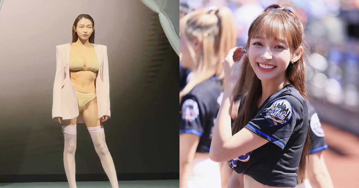 林襄14日在台北時裝週登台(左),挨轟是「一場災難」。(翻攝自IG@lyna334998、臉書@95mizuki)