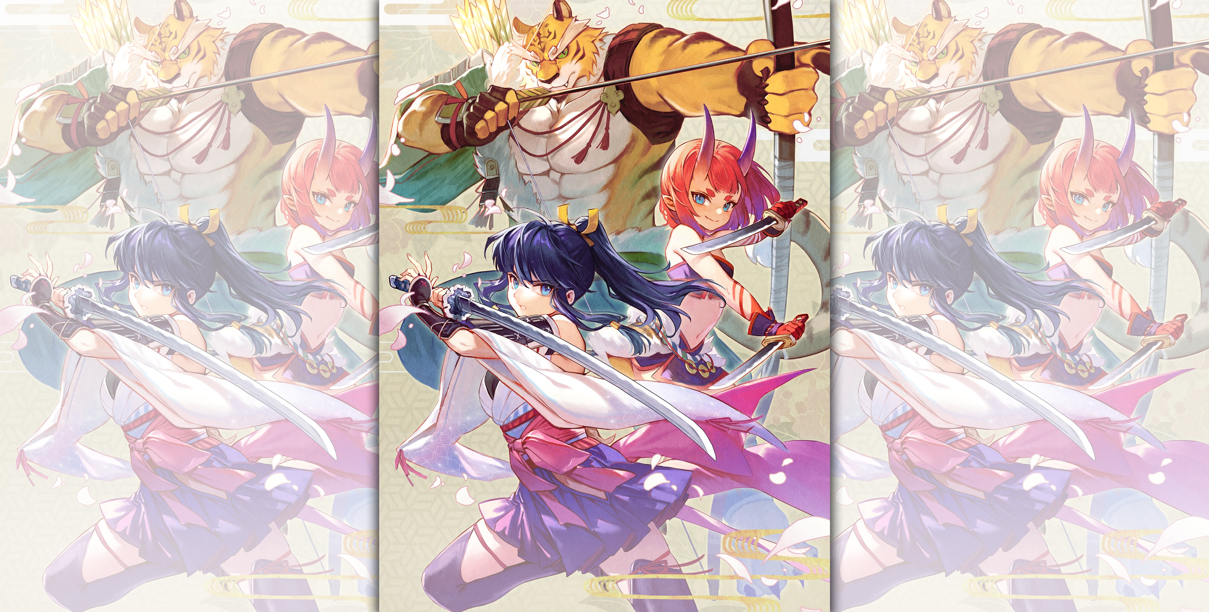 《百劍討妖傳綺譚》分為竹虎（上起）、沙羅及時雨三條故事線，遊玩體驗可達30至40小時。（7QUARK提供）