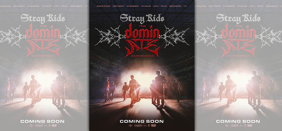 韓國人氣天團Stray Kids，演唱會電影《Stray Kids：The dominATE Experience》帶領觀眾重返洛杉磯的爆滿實況。（UIP提供）