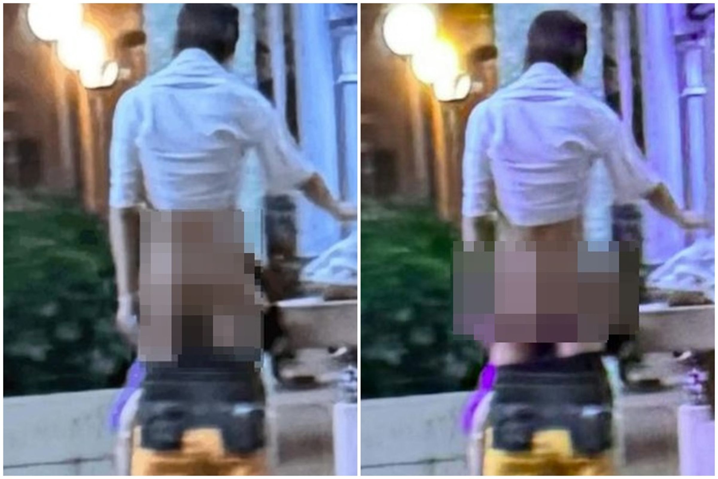 香港街頭竟出現離譜活春宮，一對男女竟以為天色昏暗沒人看見，當眾脫褲口愛。（翻攝自連登討論區）