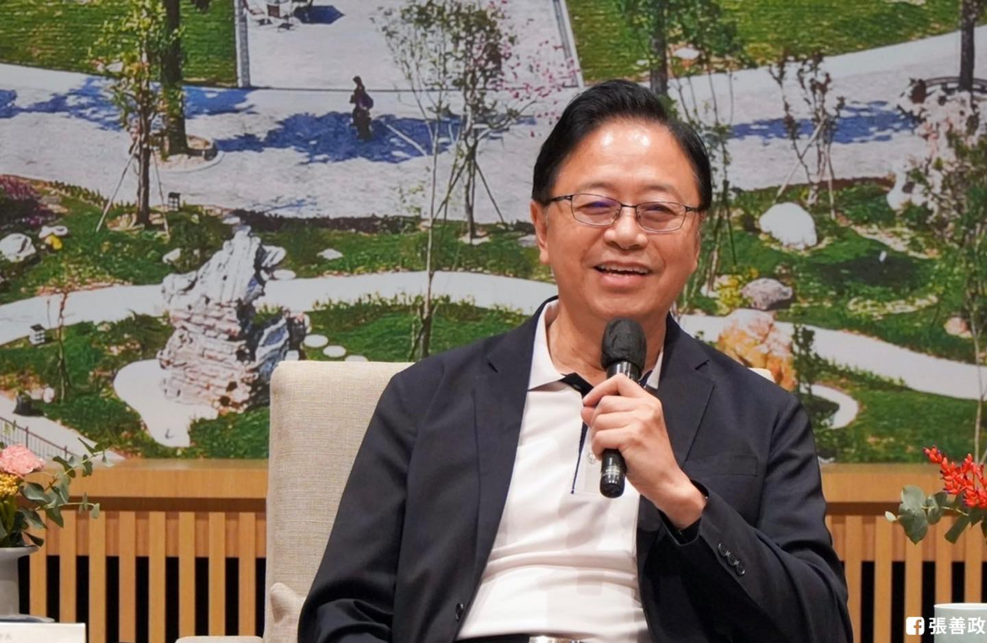 對於朱立倫表態力挺參選連任，張善政今日避答相關問題。（翻攝自臉書＠張善政）