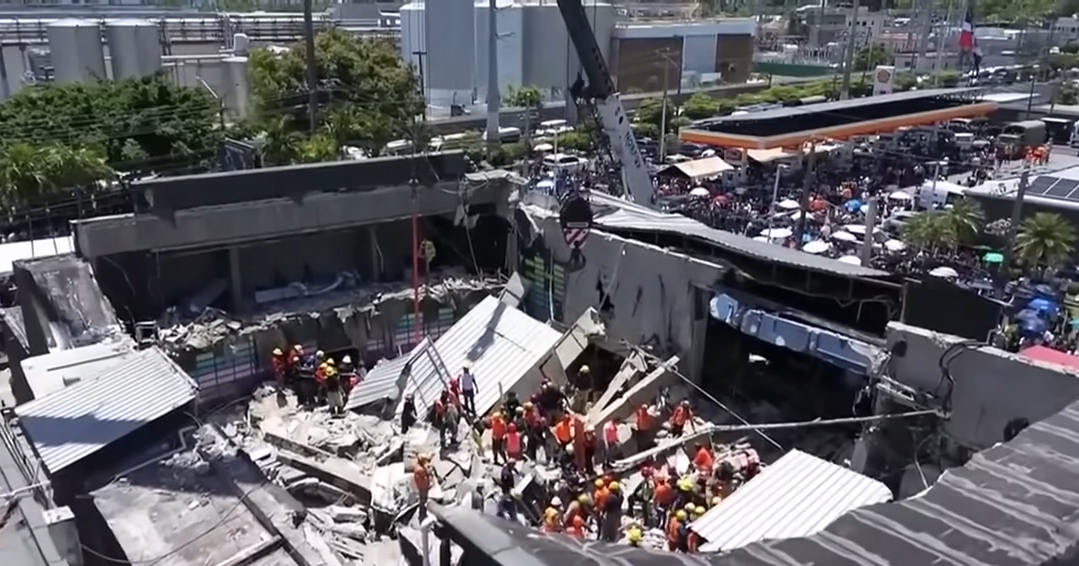 多明尼加共和國首都聖多明哥的夜店「Jet Set」發生屋頂崩塌事件。（翻攝自ABC News YouTube頻道）