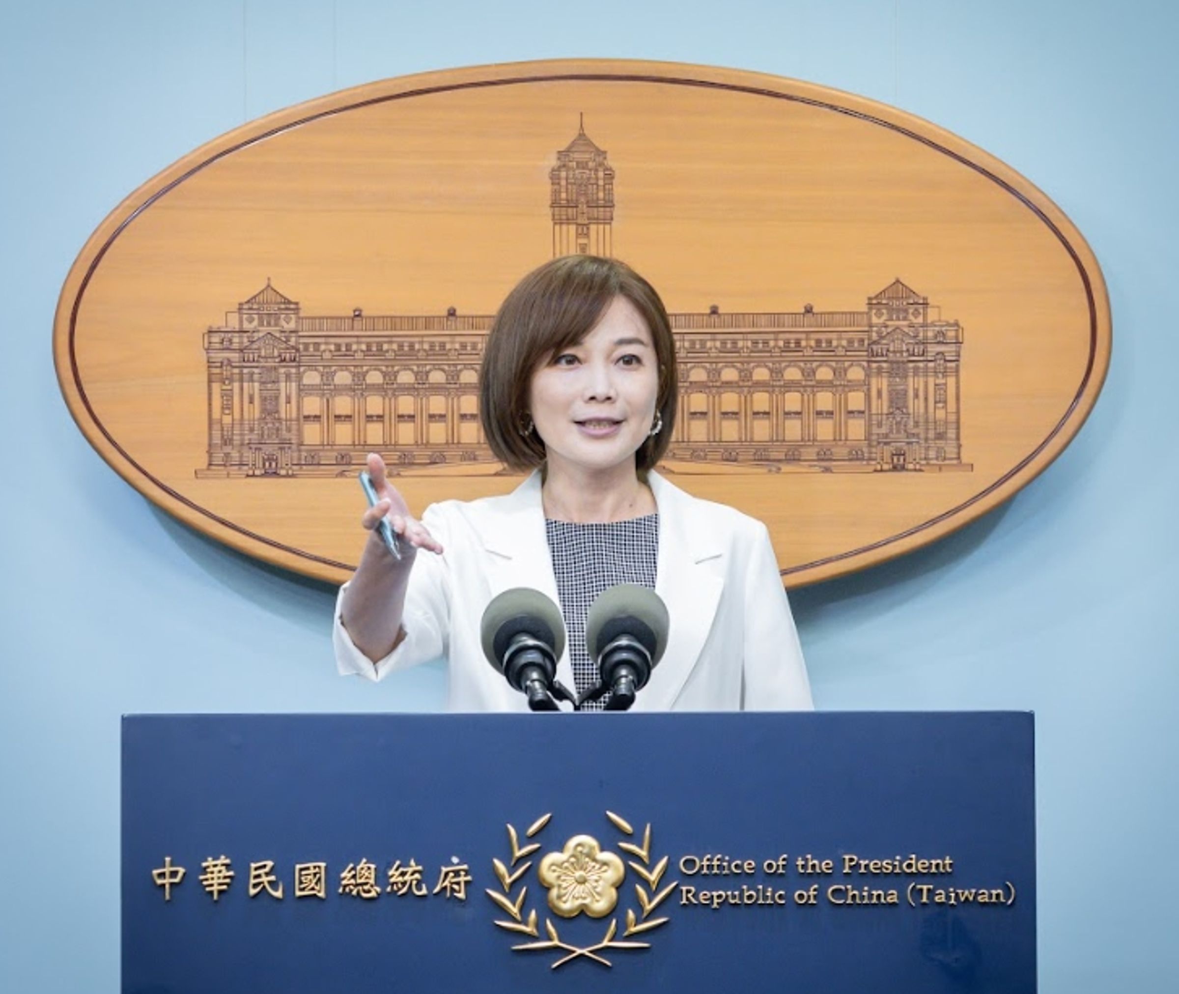 總統府發言人郭雅慧回應鄭習會一事。(總統府提供)