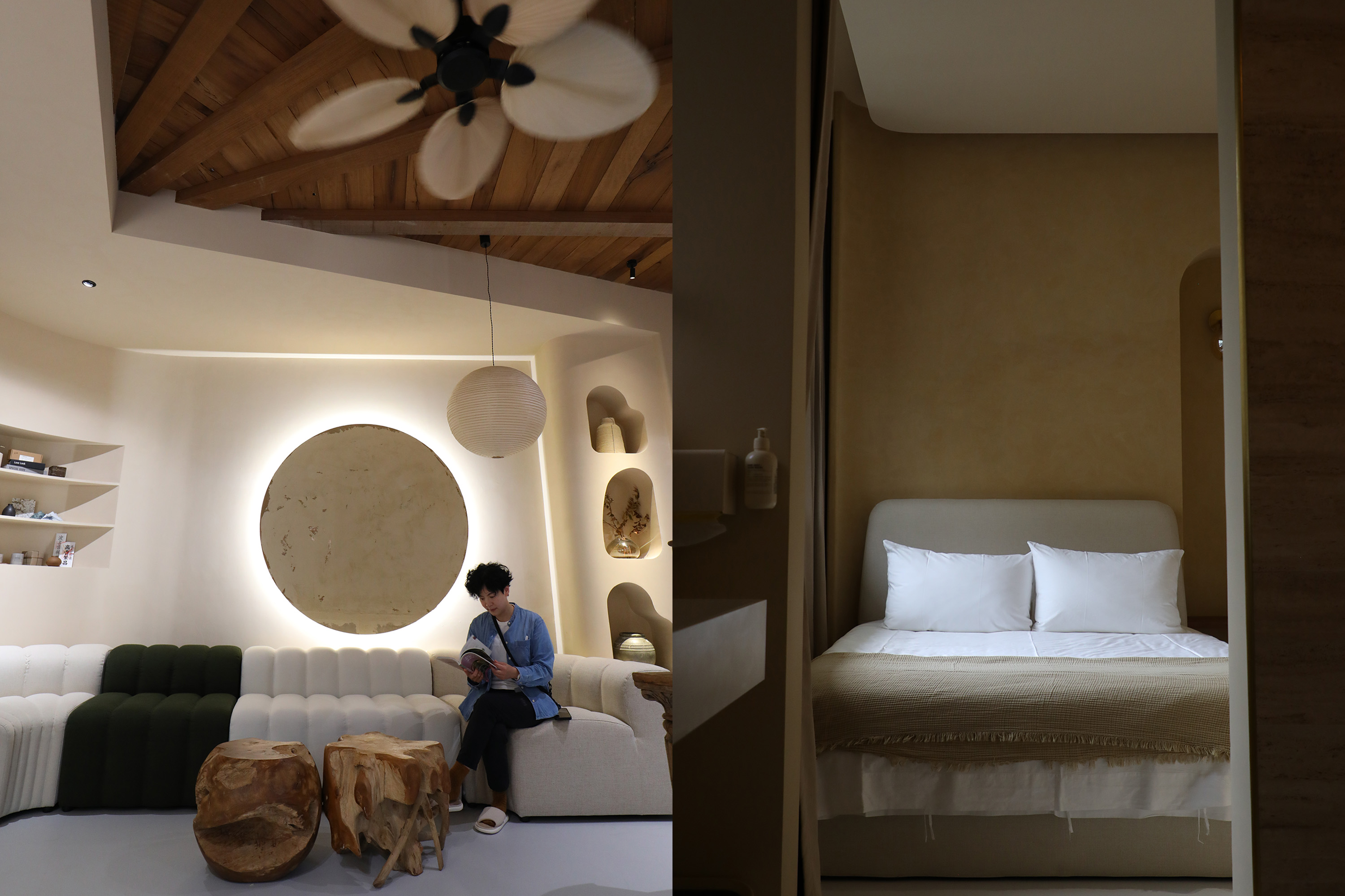 藏身花蓮巷弄，Là Vail Homes是一處結合自然與設計的休憩所，女主人從細節打造靜謐空間，引入超Q彈舒適床墊，要讓住進來的人一夜好眠。