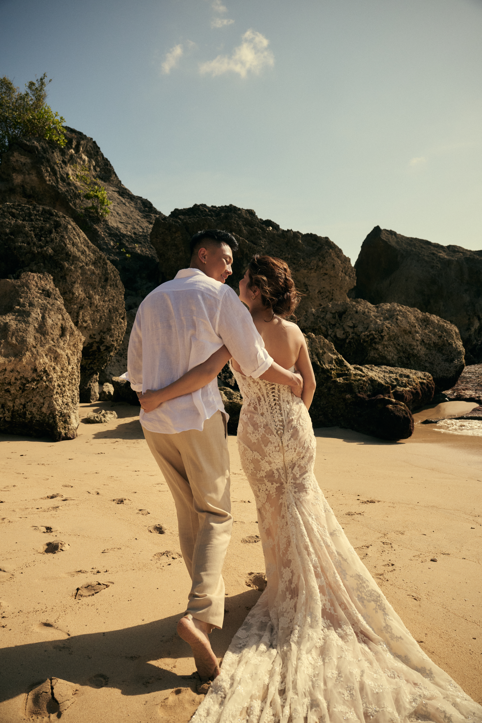 瘦子表示登記結婚時就規劃舉辦婚禮，礙於疫情延期，如今終於完成心願。