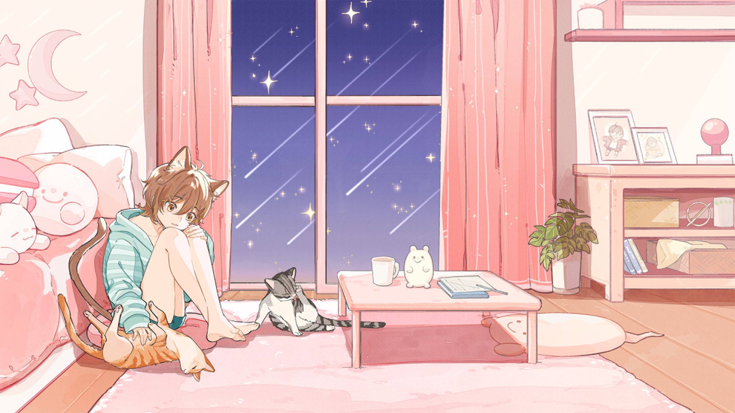 杏仁咪嚕是台灣訂閱數最多的VTuber,近期與BEATDAY合作3D全視角直播節目《Annin Miru Wonderland》。(HTC VIVE ORIGINALS提供)