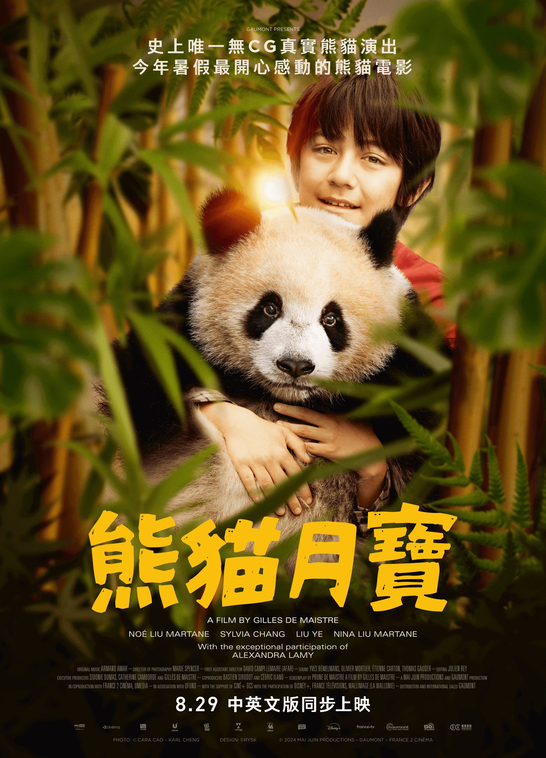 法國導演吉勒斯德麥斯崔的《貓熊月寶》由劉諾一與熊貓挑大梁。（壹壹喜喜提供）