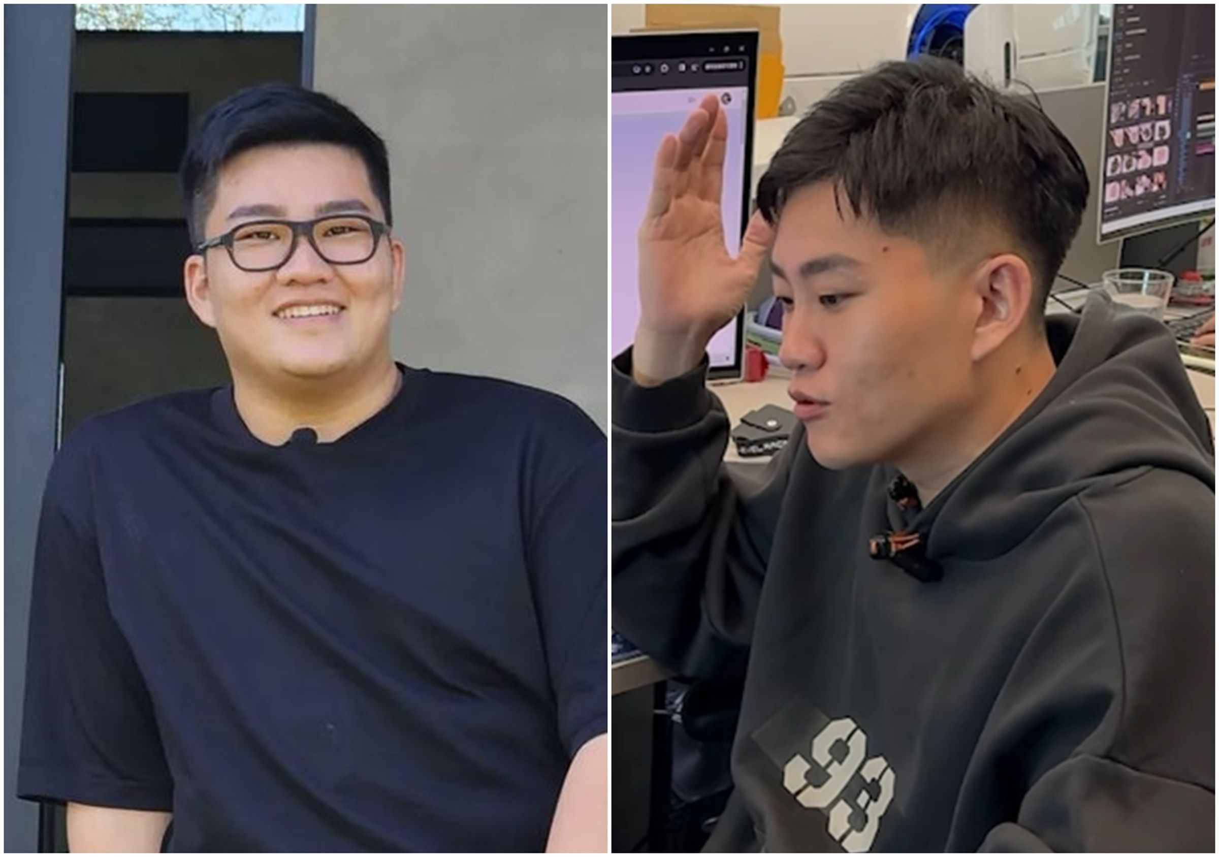 Joeman在近期的影片中，突然暴瘦「臉變尖」，引起許多網友熱議。（翻攝自Joeman 臉書／IG）