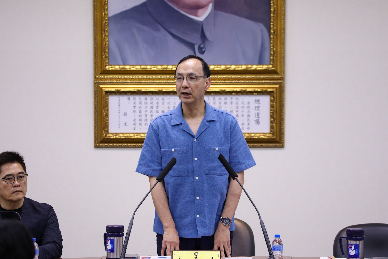 朱立倫喊話全黨動起來，進入戰鬥狀態，展開「愛國者行動」對抗大罷免。（中國國民黨提供）