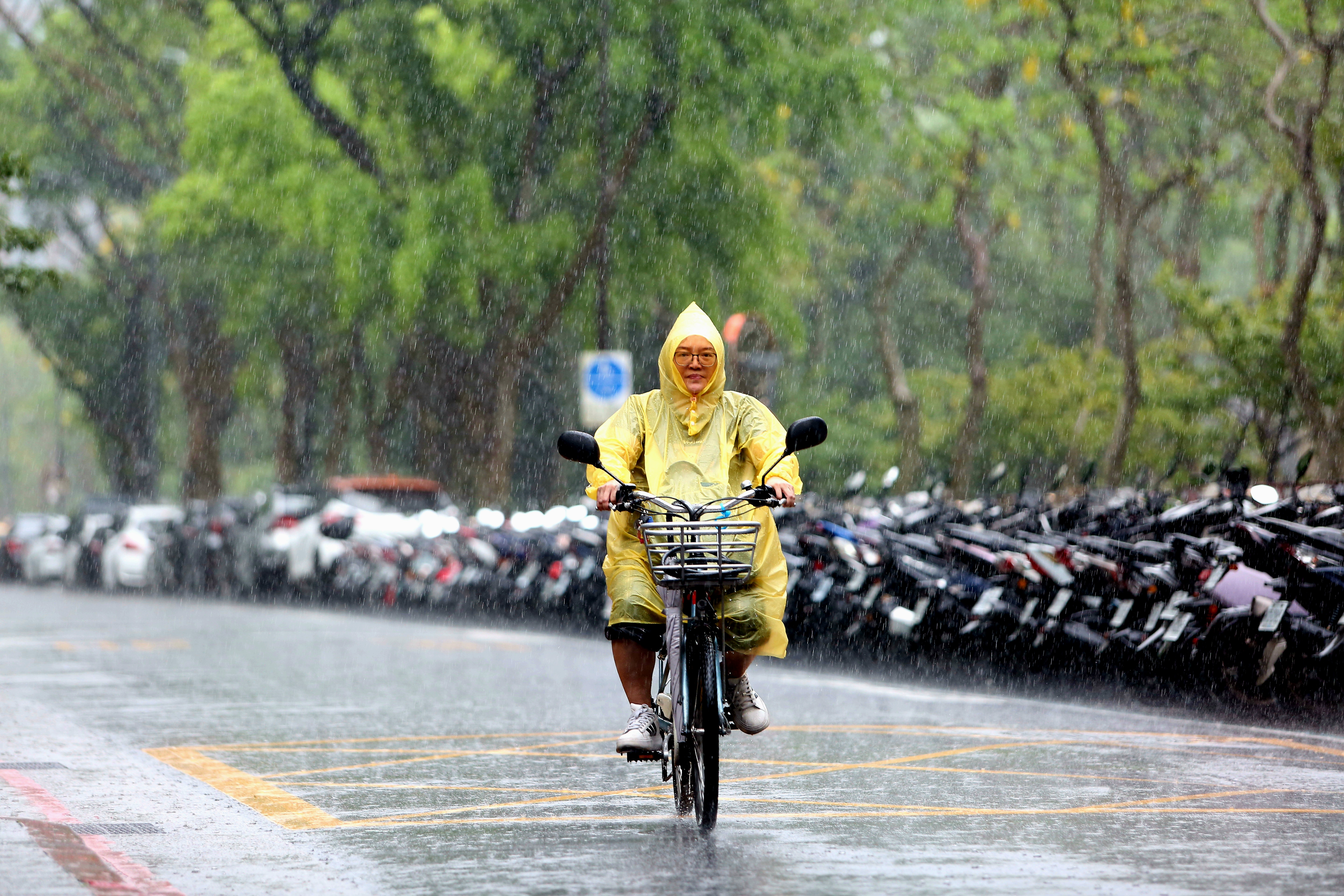 近期雨彈襲台,氣象專家賈新興曝,「夏季型天氣報到」。(鏡報姜永年攝)