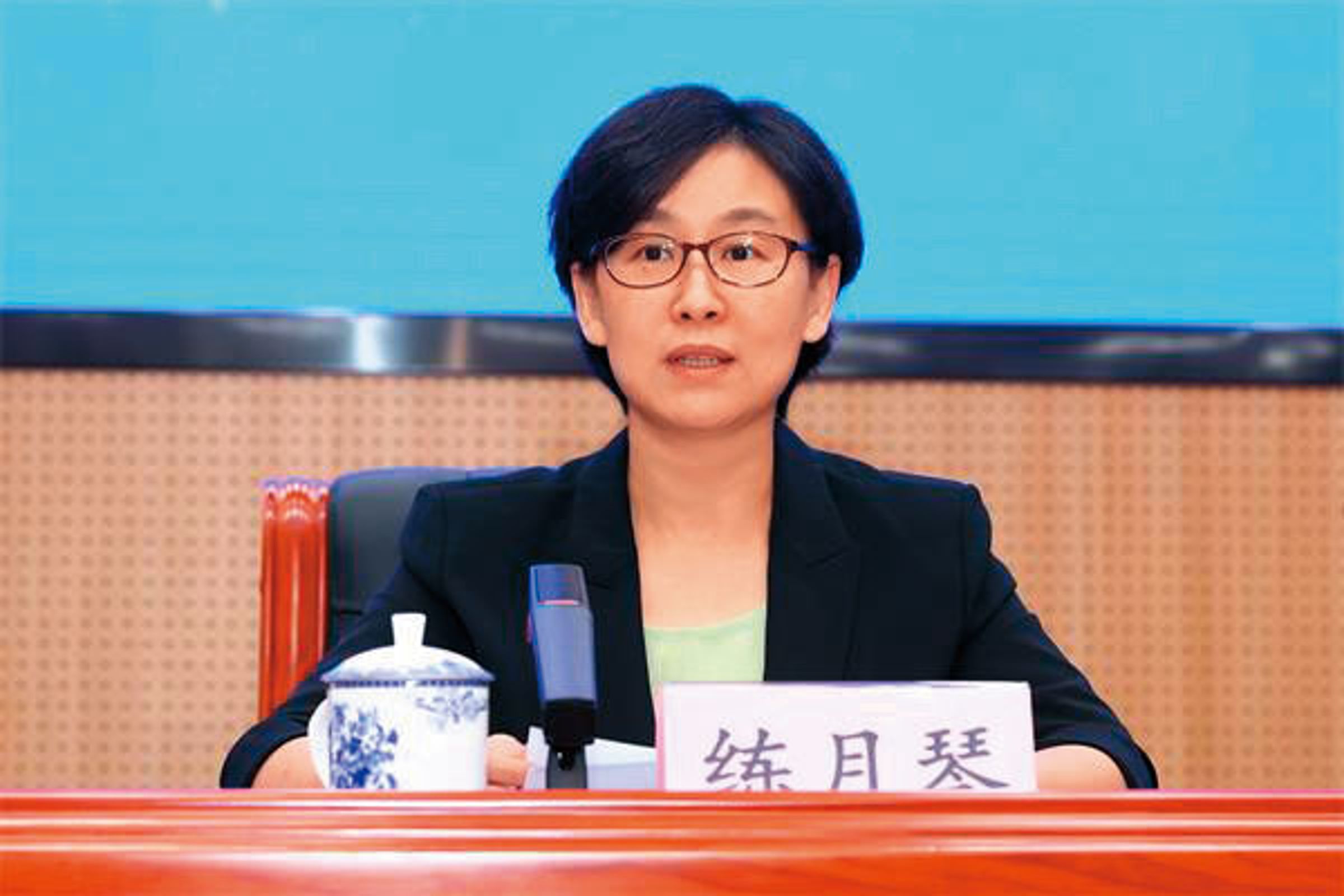 江蘇台辦主任練月琴（圖）以調研政情為名，在南通市邀集台灣名嘴舉辦座談，企圖影響輿論。（翻攝江蘇省台辦官網）