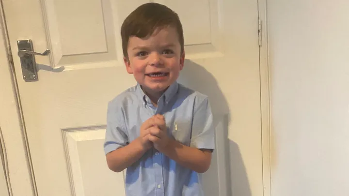 4歲的泰特罹患罕見的桑菲利波症候群，俗稱「孩童失智症」。（翻攝gofundme.com）