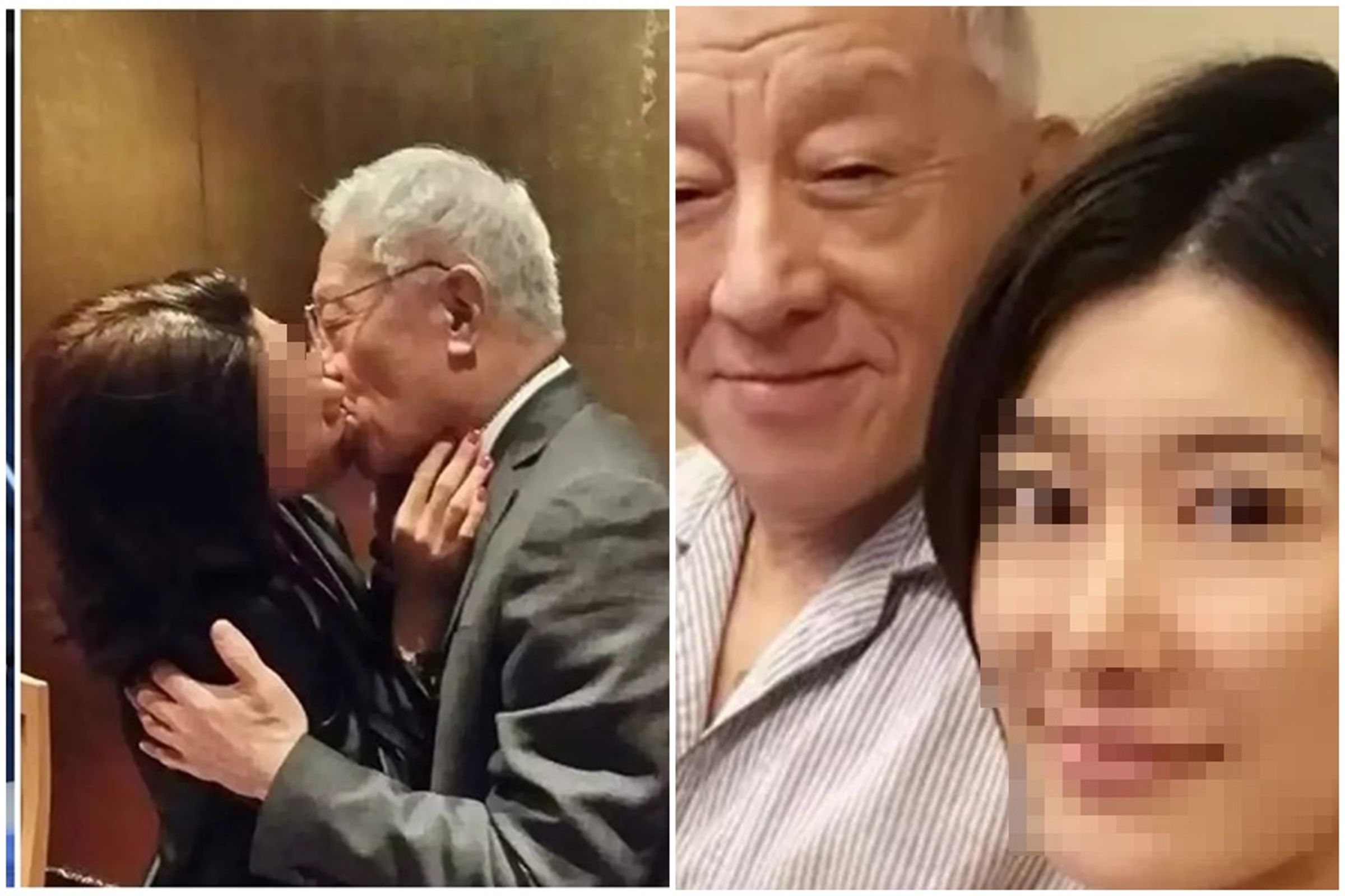 曹興誠今年5月遭名嘴謝寒冰踢爆外遇中國籍小三,並揭露多張親密不雅照。(翻攝自謝寒冰臉書、哏來爆直播影音)