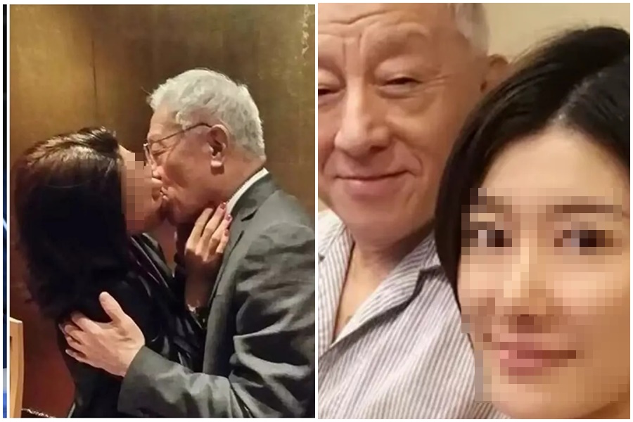 曹興誠今年5月遭名嘴謝寒冰踢爆外遇中國籍小三，並揭露多張親密不雅照。（翻攝自謝寒冰臉書、哏來爆直播影音）