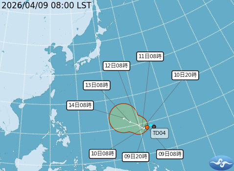 辛樂克將生成，氣象署曝最新路徑。（取自氣象署官網）
