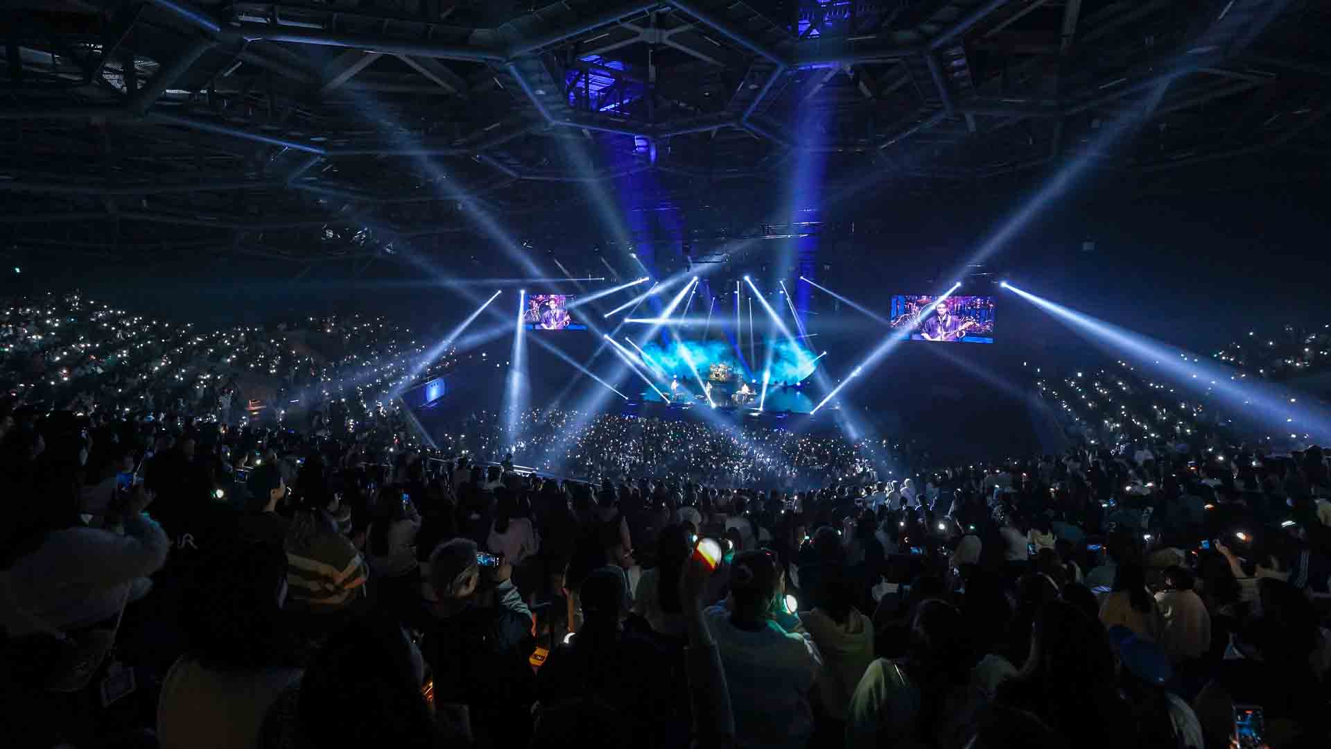 DAY6首次南下高雄在高流開唱，兩場演唱會完售。（Live Nation Taiwan提供）