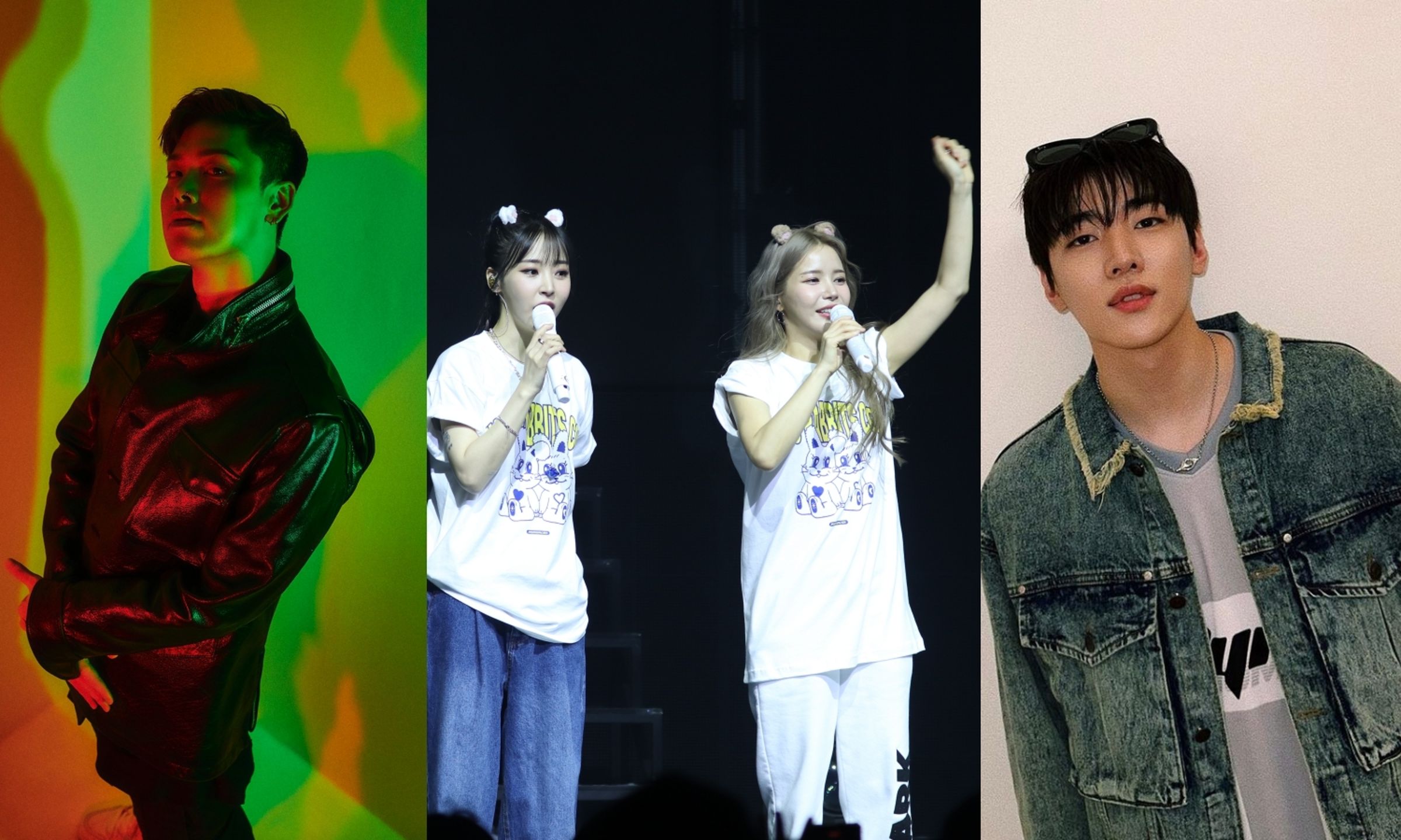 ZELO（左起）、MAMAMOO+與朴宰燦接力來台辦見面會。（FU Entertainment、遠雄創藝提供、翻攝宰燦INS）