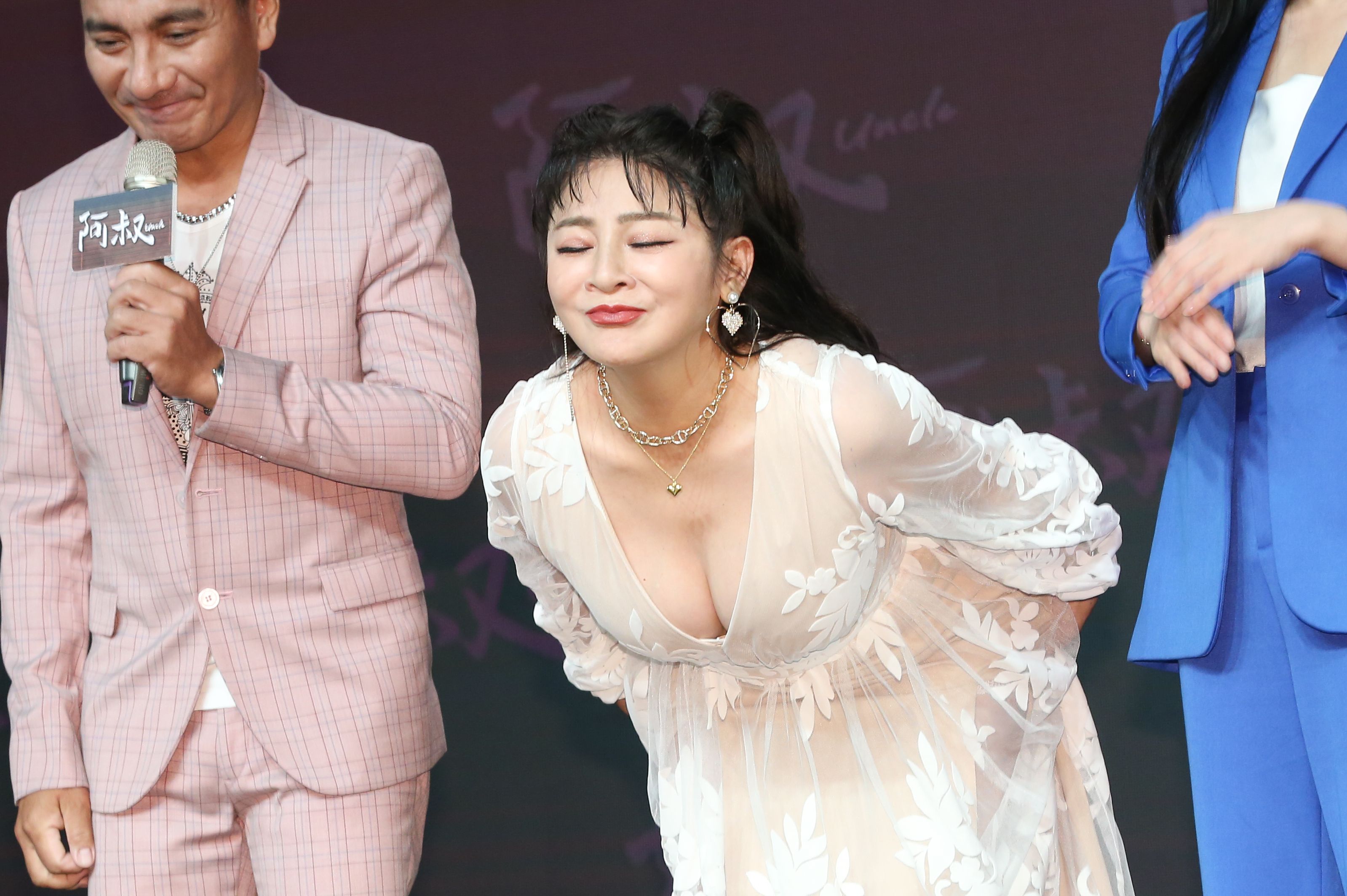 《阿叔》今天舉行首映會，王彩樺大露長輩。