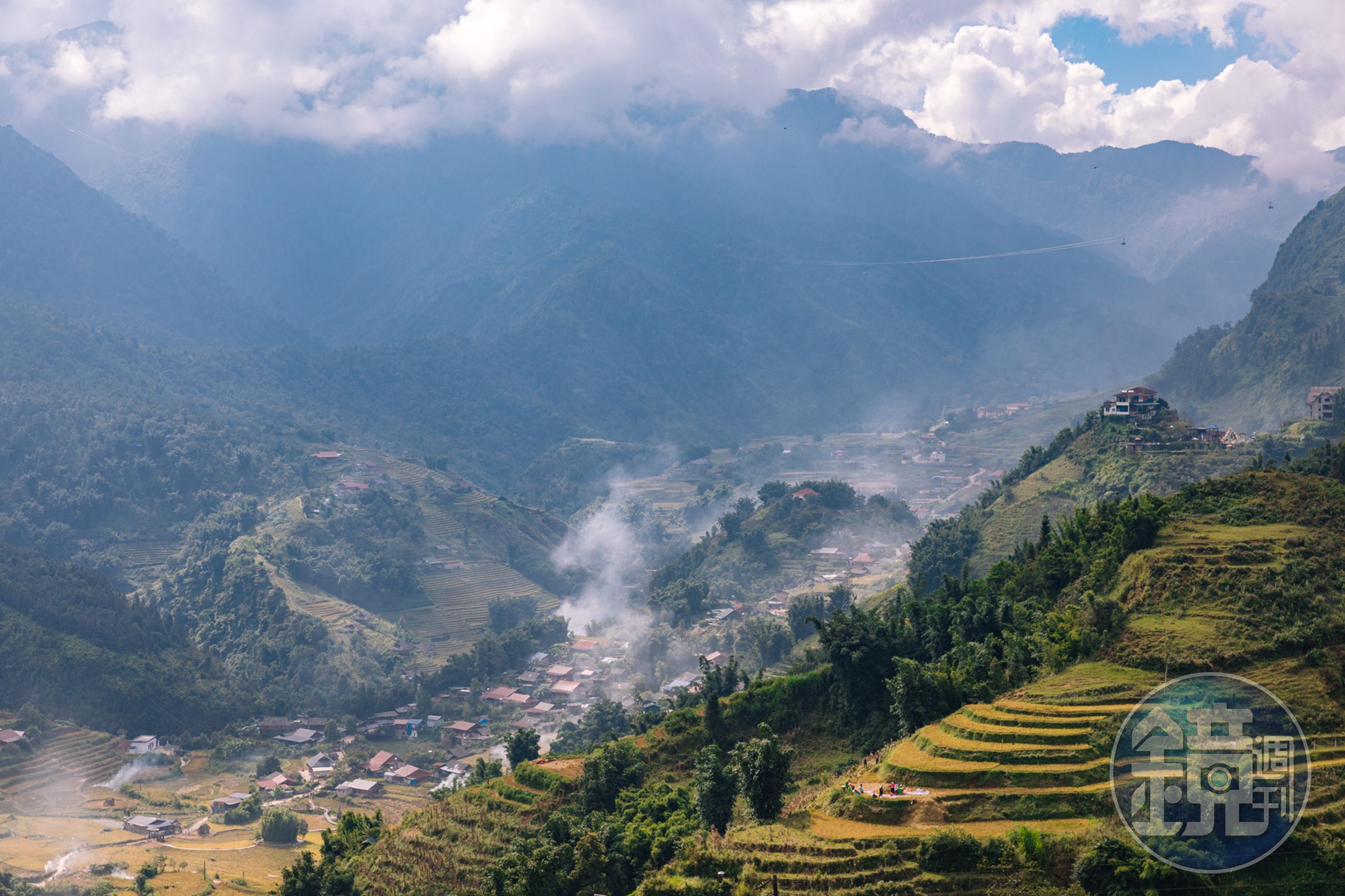 園區位於坡地制高點,一旁就是山中梯田美景。