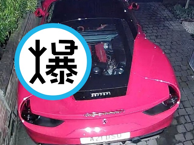 法拉利變便器!809萬超跑慘被狐狸精拉屎。(翻自《每日郵報》)