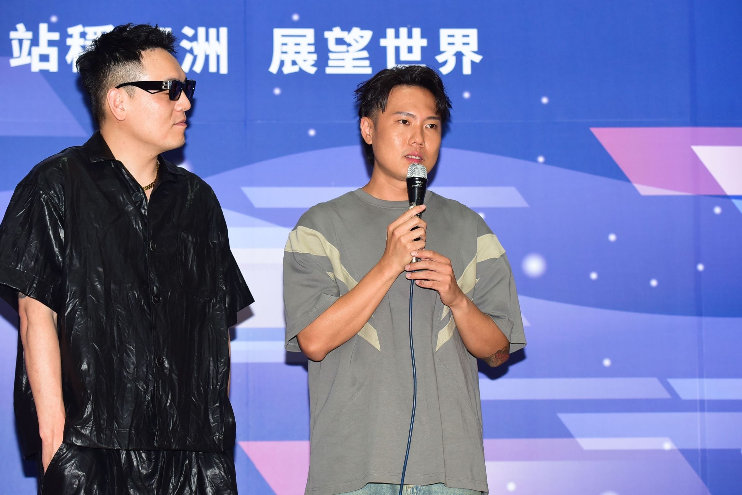 玖壹壹出席2024花式暨短道亞洲滑冰錦標賽中華隊成軍記者會。(中華民國滑冰協會提供)