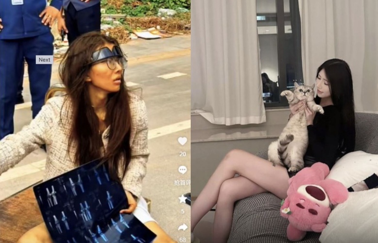 中國抖音網紅吳甄楨近日被發現流落柬埔寨西哈努克市街頭，身體狀況不佳，與社群平台上的形象形成強烈反差，引發網路高度關注。（翻攝自抖音）