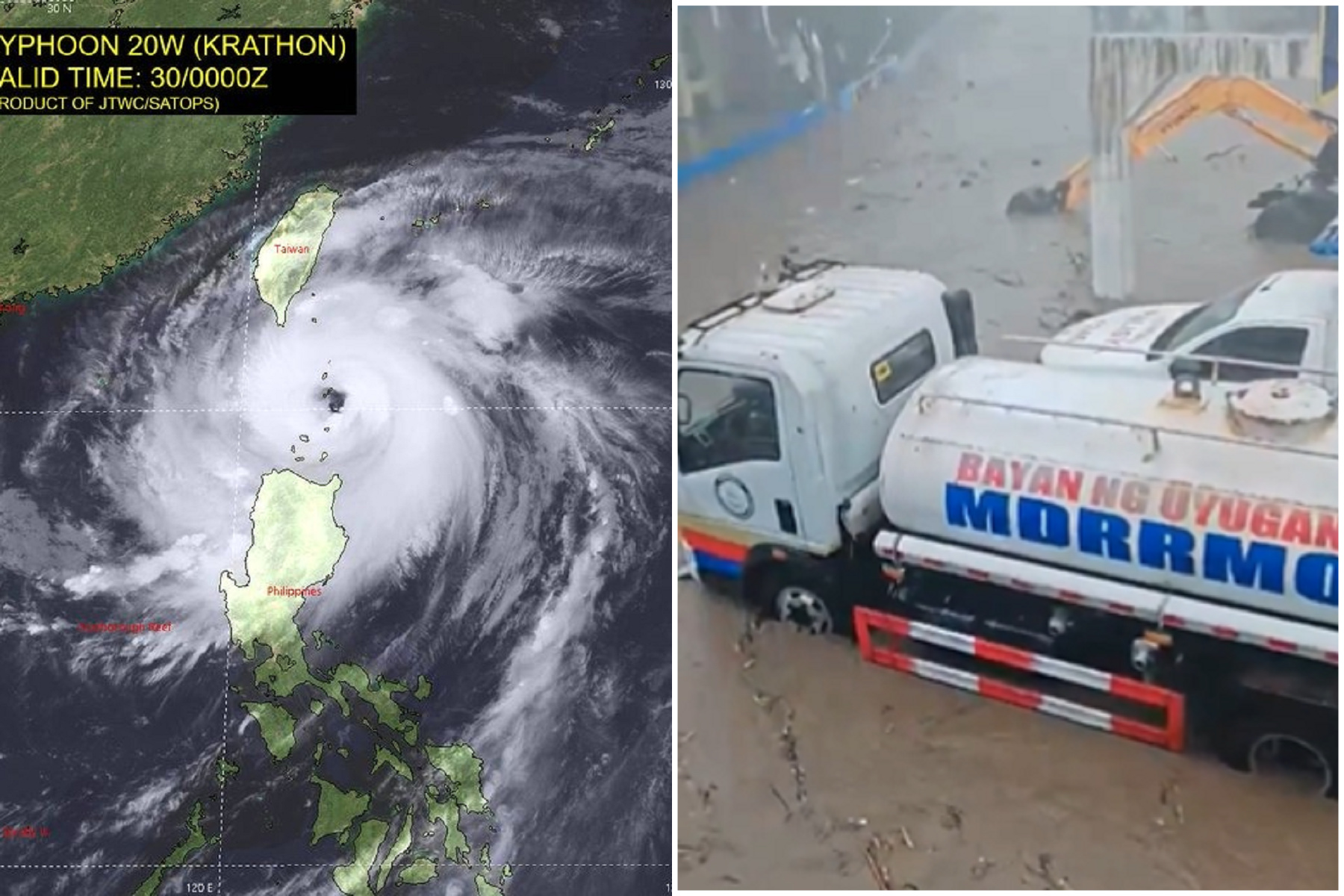 山陀兒的颱風眼明顯,威力持續增強中,並對菲律賓巴丹群島已經帶來災情。(翻自X平台)