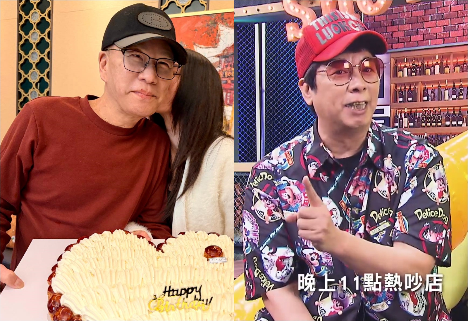 罹癌住院中的沈玉琳聽聞曹西平過世相當震驚難過，曹曾是《11點熱吵店》的首集嘉賓。（翻攝自沈玉琳臉書／YouTube 11點熱吵店）