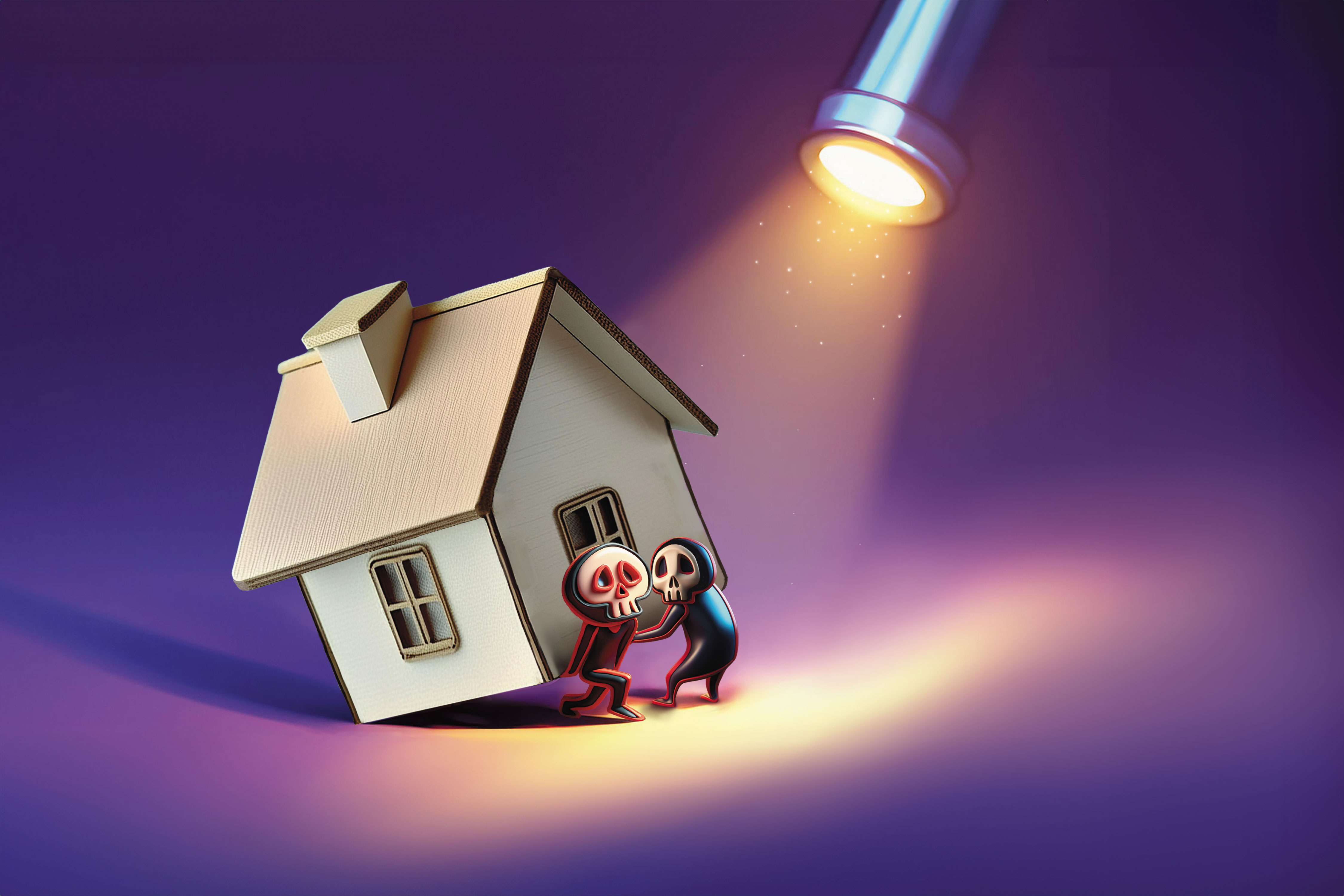 無法輕易移轉的房地產，竟被詐團偷天換屋，讓民眾賠光家產。（AI繪圖Adobe Firefly生成，本刊美術組後製）