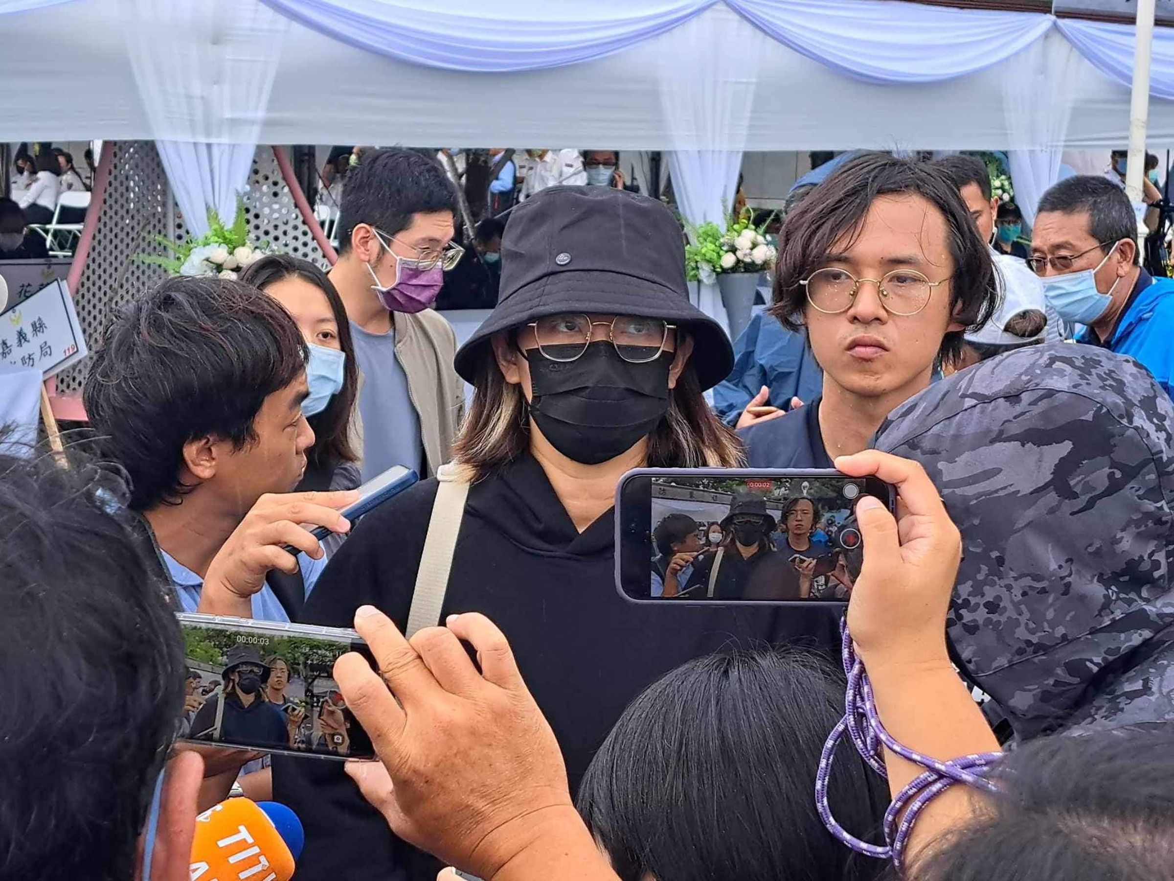殉職消防員陳柏翰的弟媳范力文，今作為家屬代表出席記者會。（翻攝自搶救消防員臉書）
