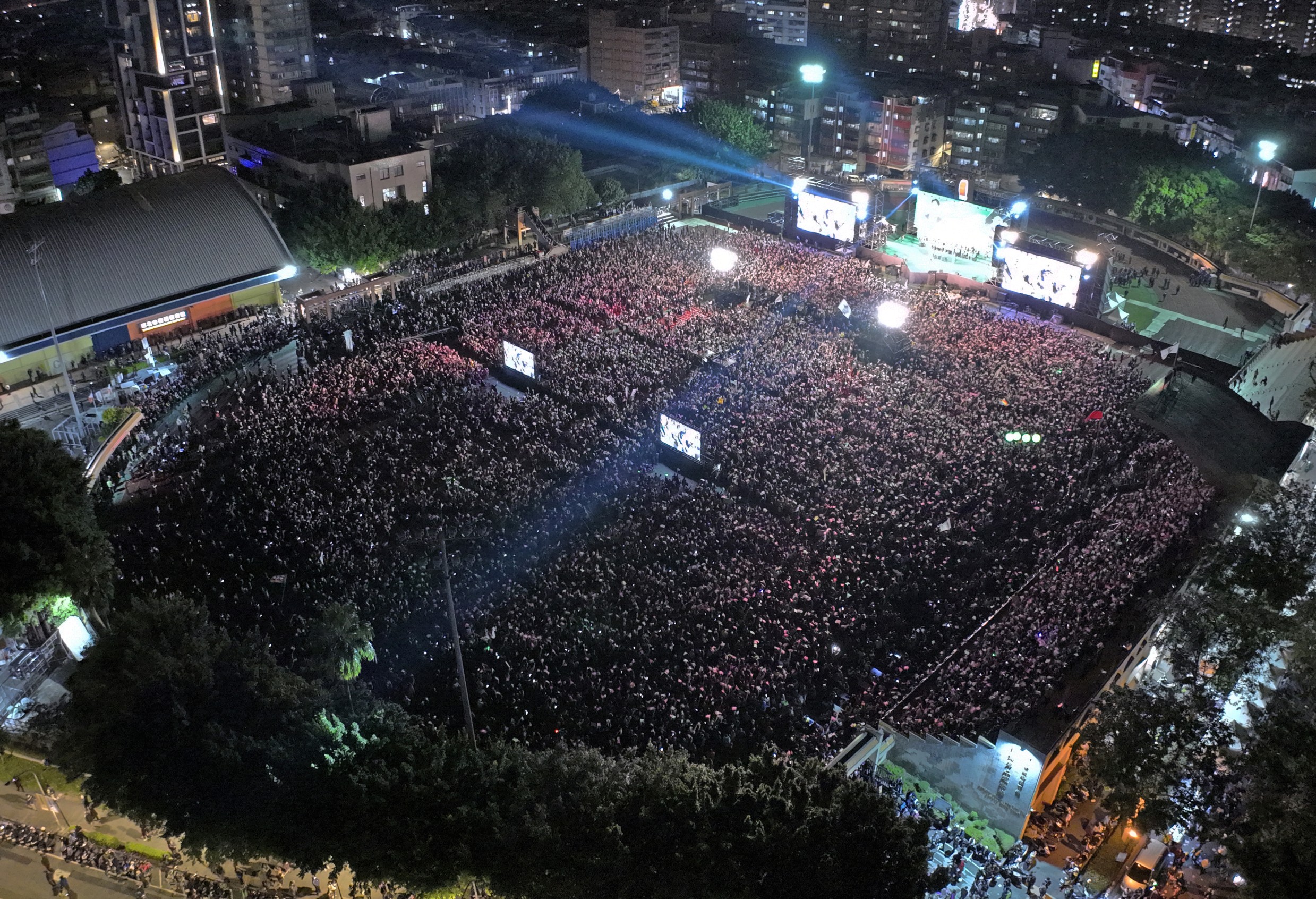 民進黨選前之夜現場人數突破20萬人。（賴清德團隊提供）