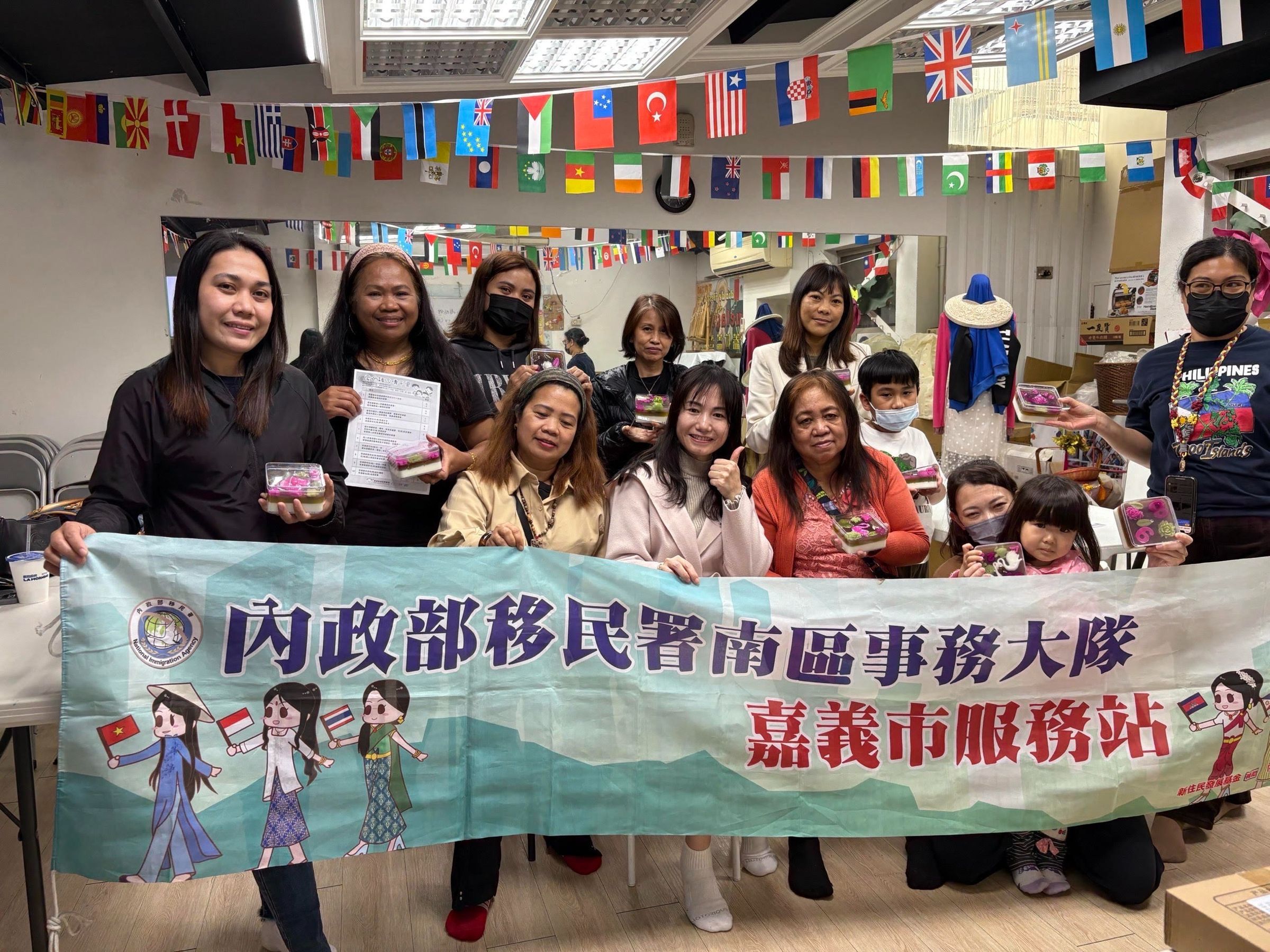 移民署南區事務大隊嘉義市服務站辦理新住民家庭教育課程。（移民署提供）