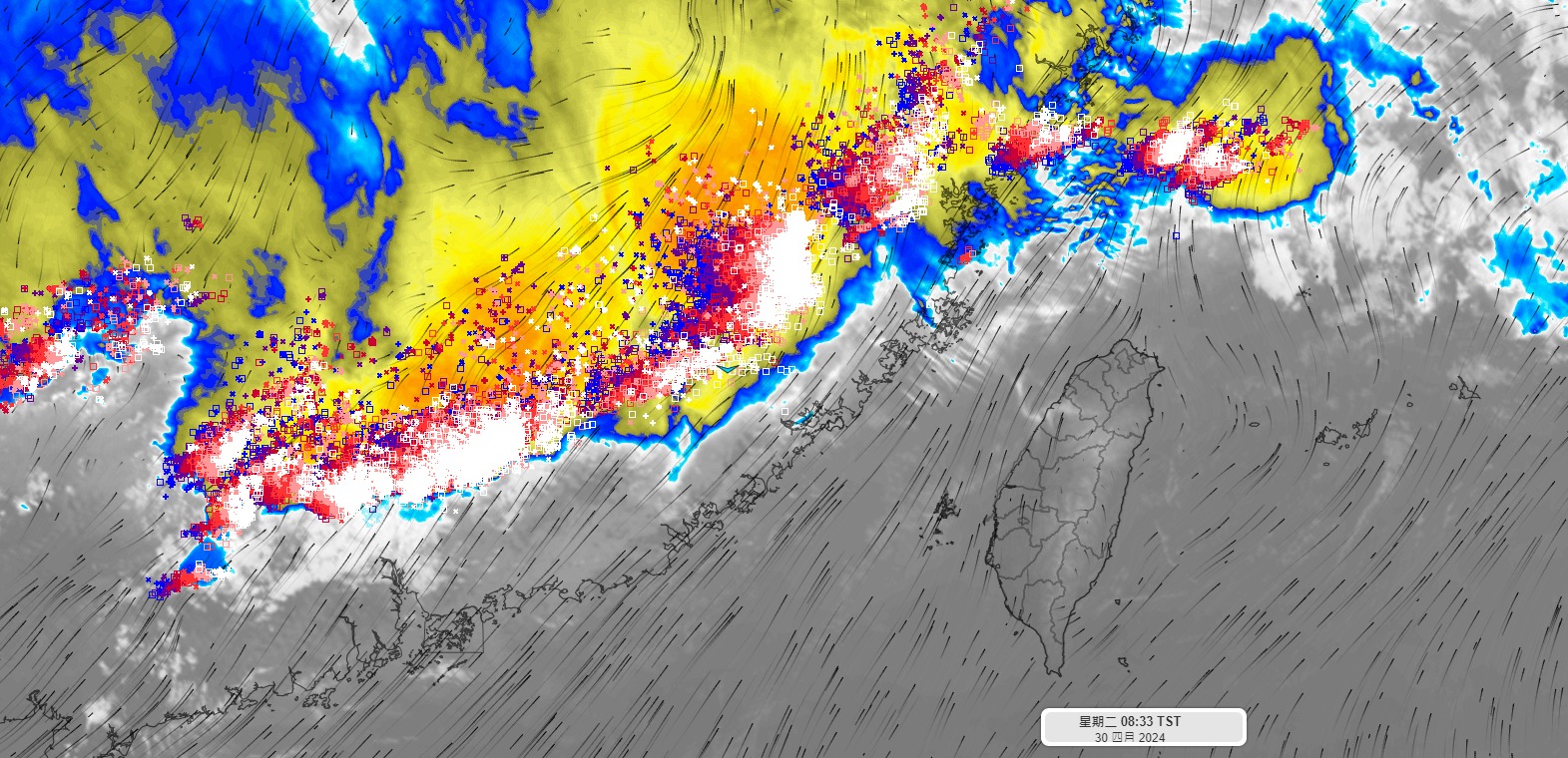 中國華南有一波長達「1千公里的閃電列車」。（翻攝彭啟明臉書）