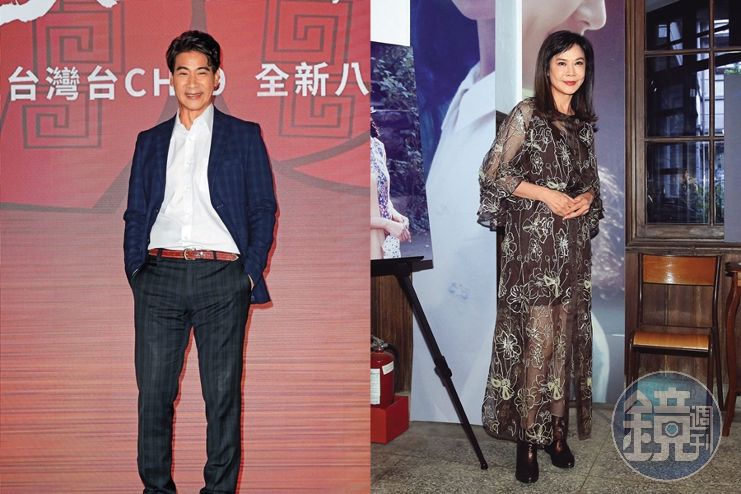 翁家明（左）已經成為人夫將近23年，中間跟老婆俞小凡（右）雖一度有婚姻危機，但是淡然度過，如今也是各自安好互不打擾。