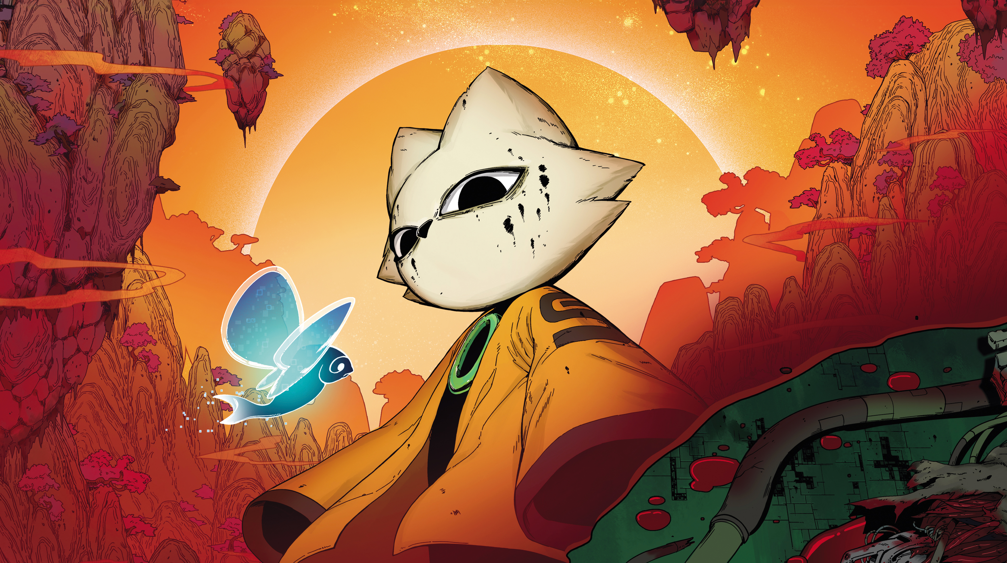 《九日》故事融入道教科幻與上古神話，主角「羿」是外星種族太陽人，取材自「后羿射日」傳說。（赤燭遊戲提供）